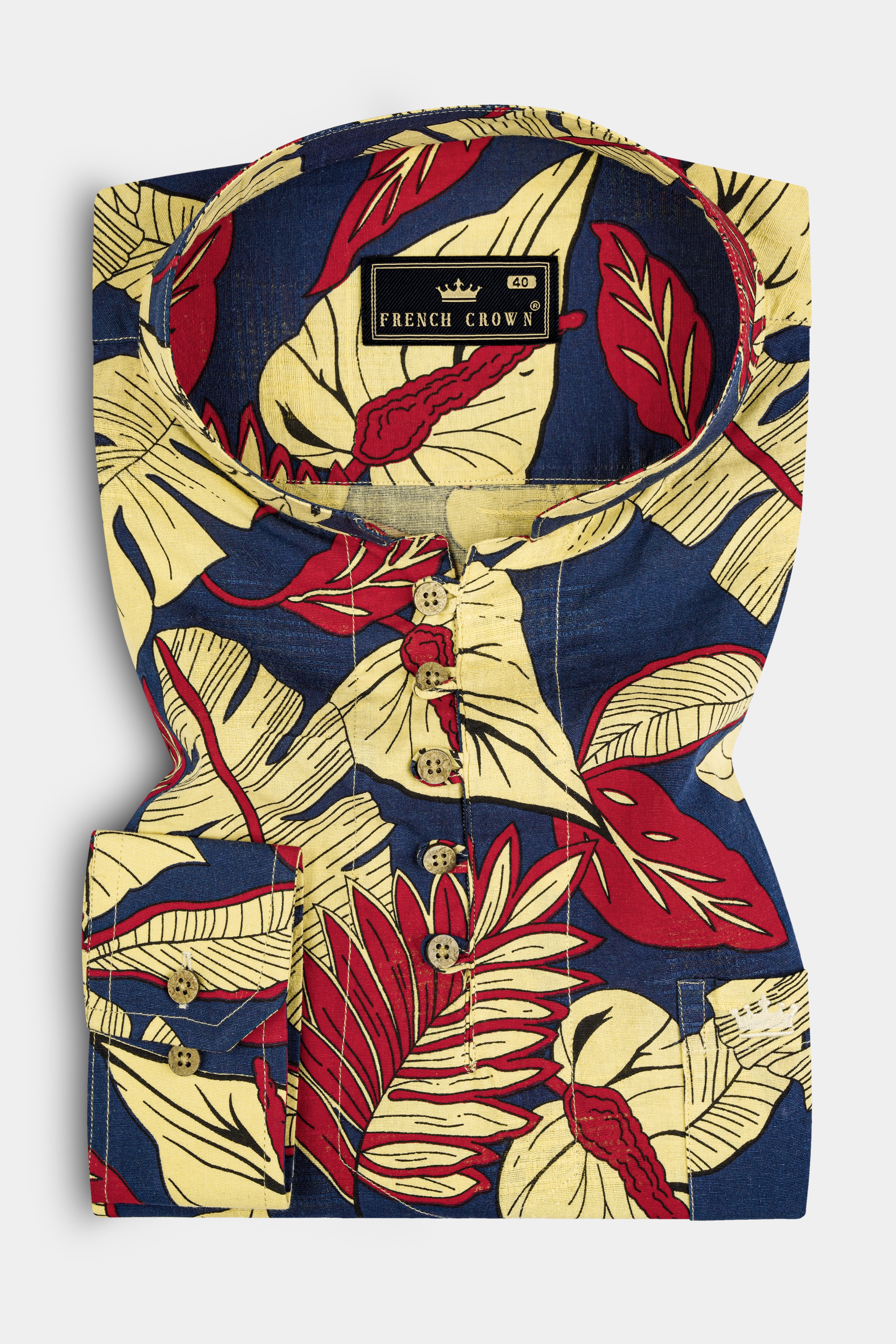 Marzipan Yellow With Scarpa Blue Funky Printed Luxurious Linen Kurta Shirt 12806-KS-38, 12806-KS-H-38, 12806-KS-39, 12806-KS-H-39, 12806-KS-40, 12806-KS-H-40, 12806-KS-42, 12806-KS-H-42, 12806-KS-44, 12806-KS-H-44, 12806-KS-46, 12806-KS-H-46, 12806-KS-48, 12806-KS-H-48, 12806-KS-50, 12806-KS-H-50, 12806-KS-52, 12806-KS-H-52