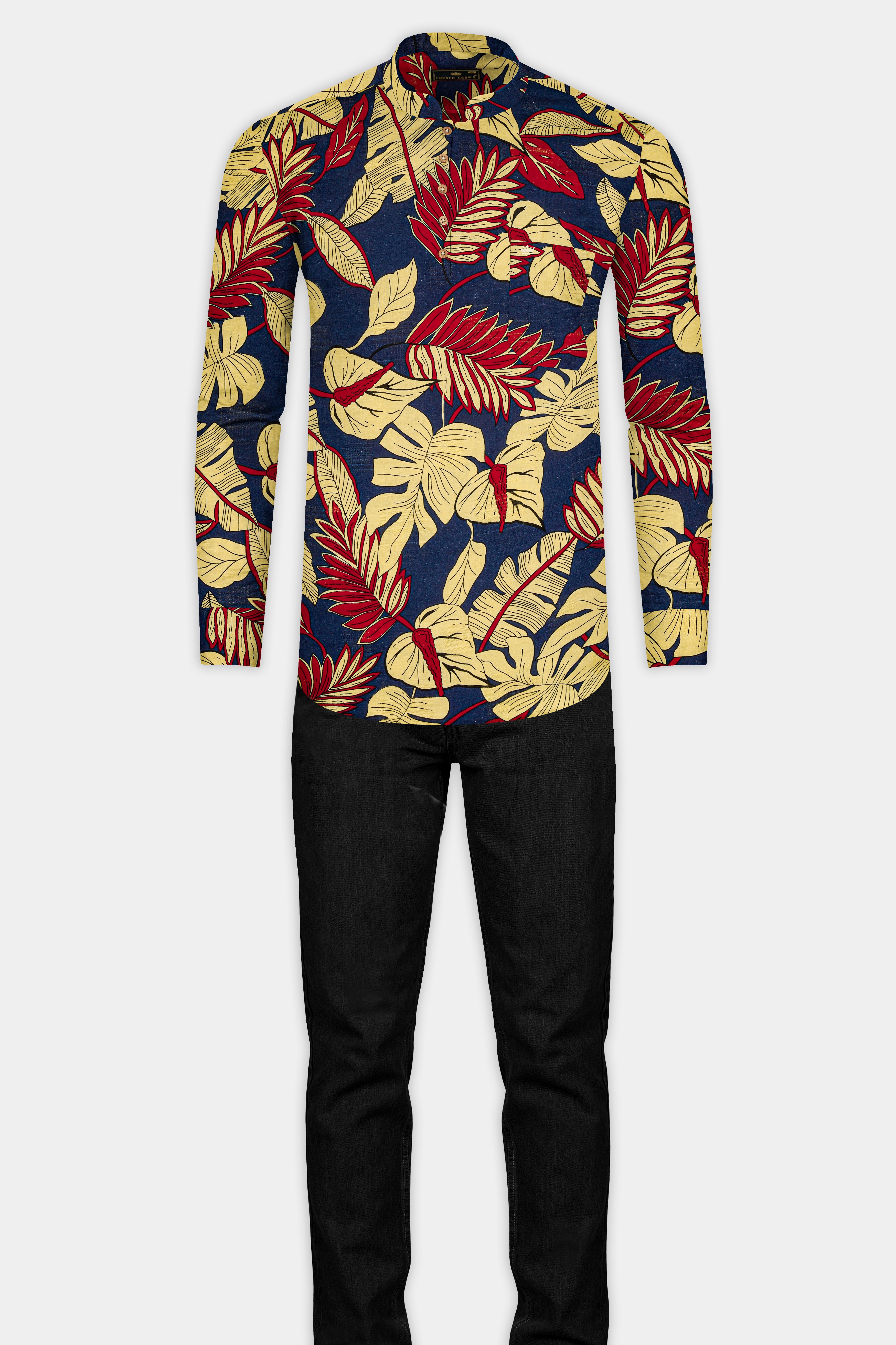 Marzipan Yellow With Scarpa Blue Funky Printed Luxurious Linen Kurta Shirt 12806-KS-38, 12806-KS-H-38, 12806-KS-39, 12806-KS-H-39, 12806-KS-40, 12806-KS-H-40, 12806-KS-42, 12806-KS-H-42, 12806-KS-44, 12806-KS-H-44, 12806-KS-46, 12806-KS-H-46, 12806-KS-48, 12806-KS-H-48, 12806-KS-50, 12806-KS-H-50, 12806-KS-52, 12806-KS-H-52