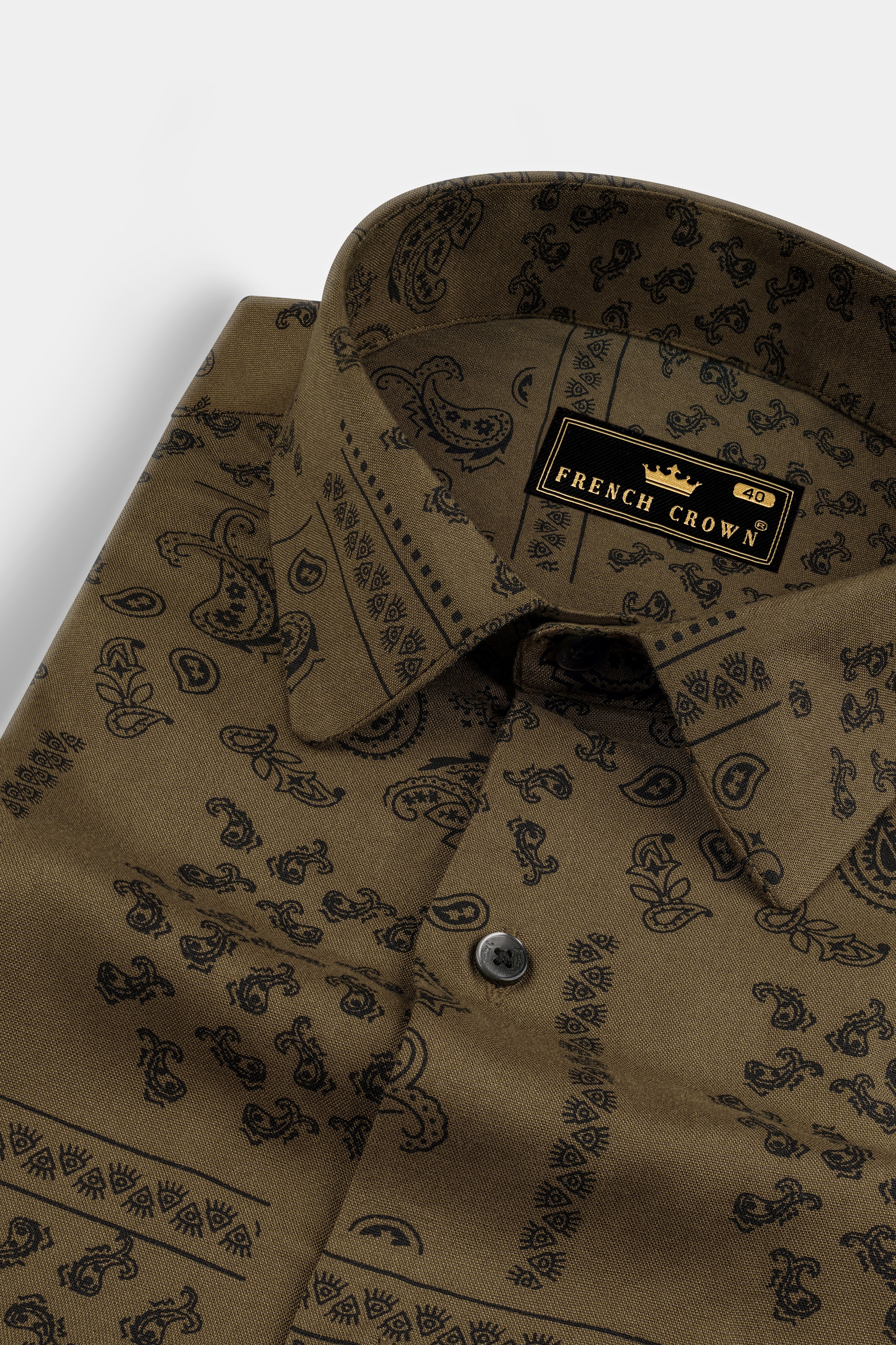 Finch Brown Printed Soft Tencel Shirt 12808-BLK-38, 12808-BLK-H-38, 12808-BLK-39, 12808-BLK-H-39, 12808-BLK-40, 12808-BLK-H-40, 12808-BLK-42, 12808-BLK-H-42, 12808-BLK-44, 12808-BLK-H-44, 12808-BLK-46, 12808-BLK-H-46, 12808-BLK-48, 12808-BLK-H-48, 12808-BLK-50, 12808-BLK-H-50, 12808-BLK-52, 12808-BLK-H-52