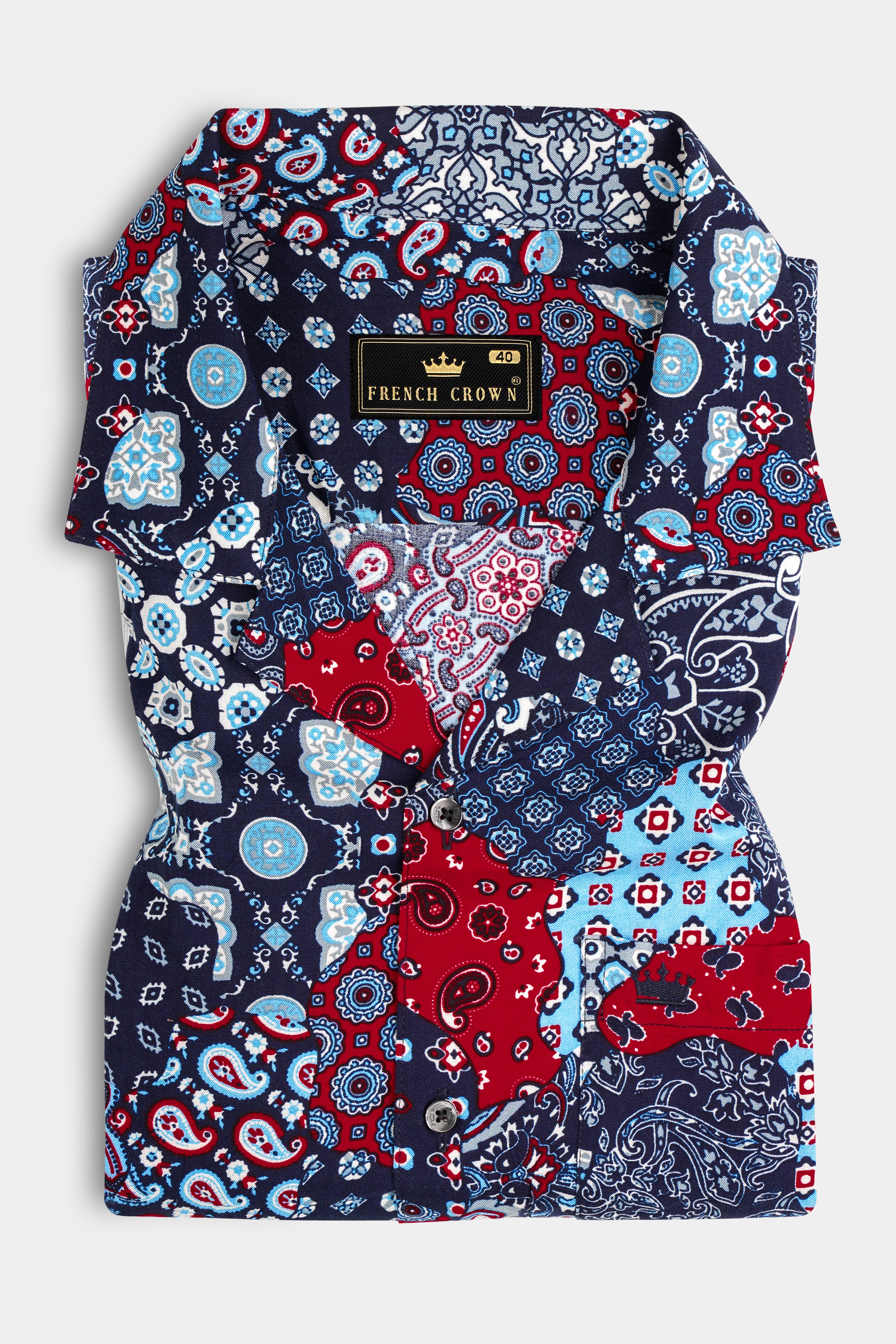 Mirage Blue And Monza Red Multicolour Printed Premium Tencel Shirt 12819-CC-BLK-SS-38, 12819-CC-BLK-SS-H-38, 12819-CC-BLK-SS-39, 12819-CC-BLK-SS-H-39, 12819-CC-BLK-SS-40, 12819-CC-BLK-SS-H-40, 12819-CC-BLK-SS-42, 12819-CC-BLK-SS-H-42, 12819-CC-BLK-SS-44, 12819-CC-BLK-SS-H-44, 12819-CC-BLK-SS-46, 12819-CC-BLK-SS-H-46, 12819-CC-BLK-SS-48, 12819-CC-BLK-SS-H-48, 12819-CC-BLK-SS-50, 12819-CC-BLK-SS-H-50, 12819-CC-BLK-SS-52, 12819-CC-BLK-SS-H-52