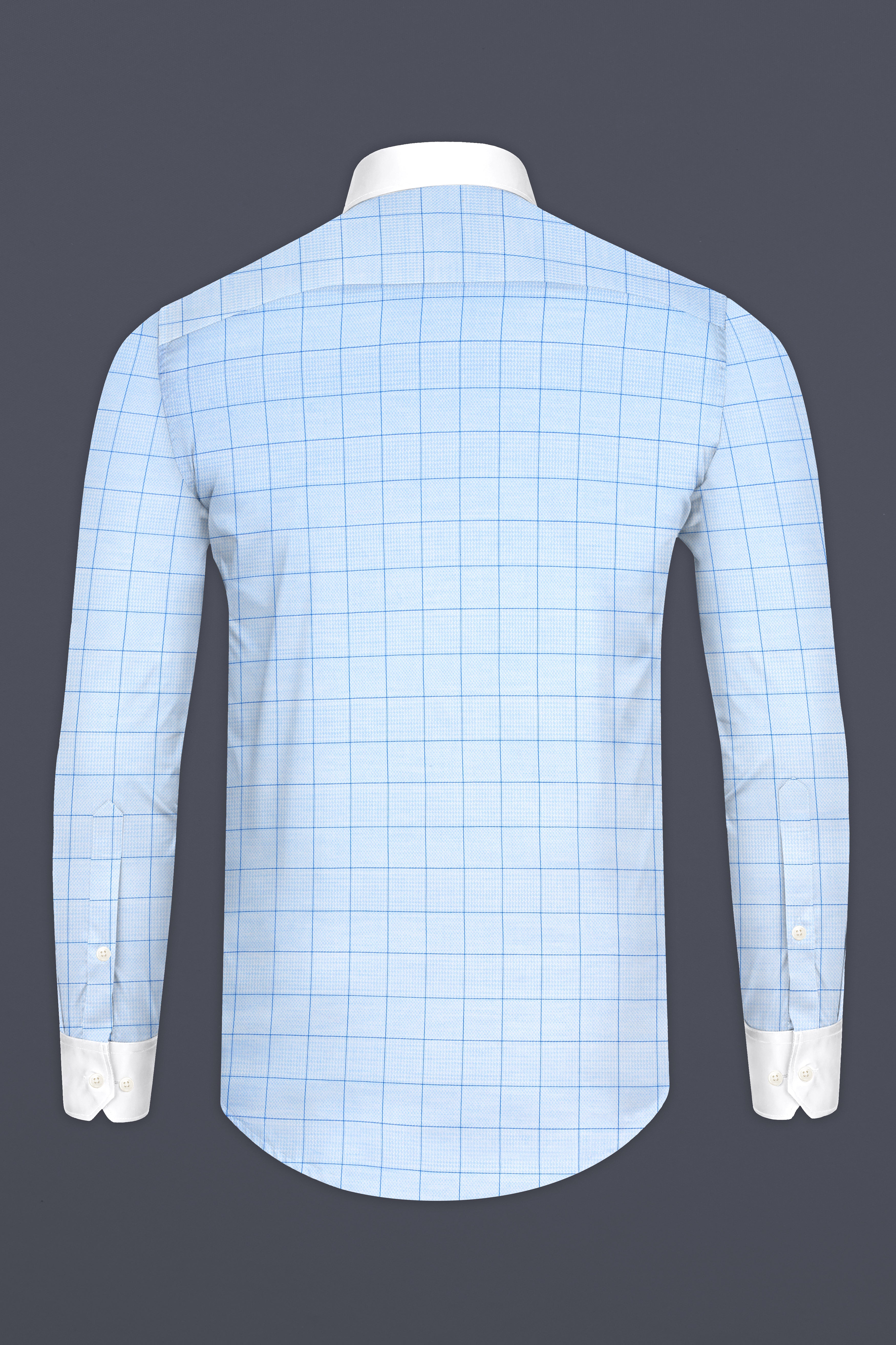 Tropical Blue Plaid Dobby Textured Premium Cotton Shirt 12830-WCC-38, 12830-WCC-H-38, 12830-WCC-39, 12830-WCC-H-39, 12830-WCC-40, 12830-WCC-H-40, 12830-WCC-42, 12830-WCC-H-42, 12830-WCC-44, 12830-WCC-H-44, 12830-WCC-46, 12830-WCC-H-46, 12830-WCC-48, 12830-WCC-H-48, 12830-WCC-50, 12830-WCC-H-50, 12830-WCC-52, 12830-WCC-H-52