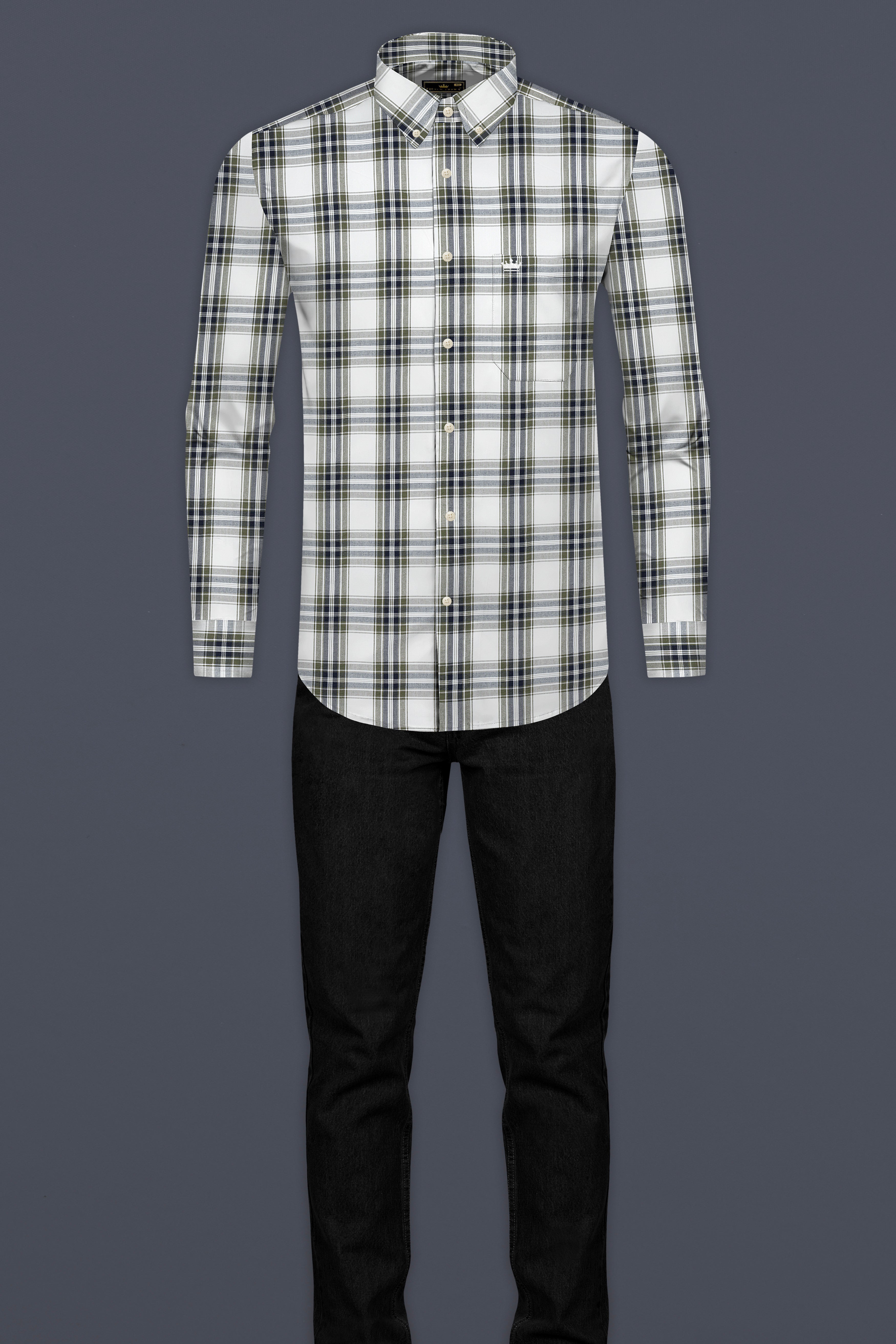 Bright White with Finch Green Plaid Seersucker Giza Cotton Designer Shirt 12833-BD-38, 12833-BD-H-38, 12833-BD-39, 12833-BD-H-39, 12833-BD-40, 12833-BD-H-40, 12833-BD-42, 12833-BD-H-42, 12833-BD-44, 12833-BD-H-44, 12833-BD-46, 12833-BD-H-46, 12833-BD-48, 12833-BD-H-48, 12833-BD-50, 12833-BD-H-50, 12833-BD-52, 12833-BD-H-52