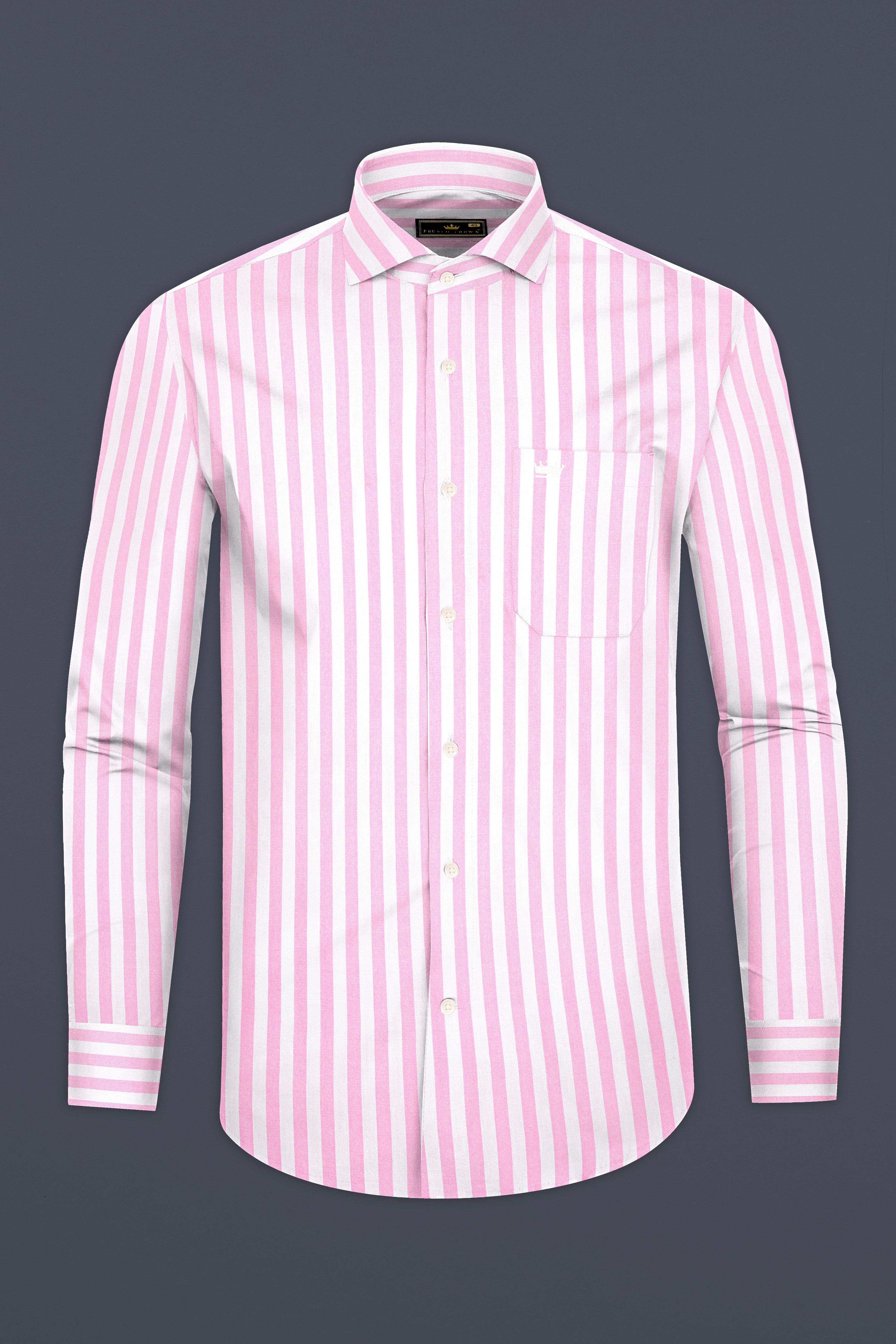 Carousel Pink With Bright White Stripes Twill Giza Cotton Shirt 12834-CA-38, 12834-CA-H-38, 12834-CA-39, 12834-CA-H-39, 12834-CA-40, 12834-CA-H-40, 12834-CA-42, 12834-CA-H-42, 12834-CA-44, 12834-CA-H-44, 12834-CA-46, 12834-CA-H-46, 12834-CA-48, 12834-CA-H-48, 12834-CA-50, 12834-CA-H-50, 12834-CA-52, 12834-CA-H-52