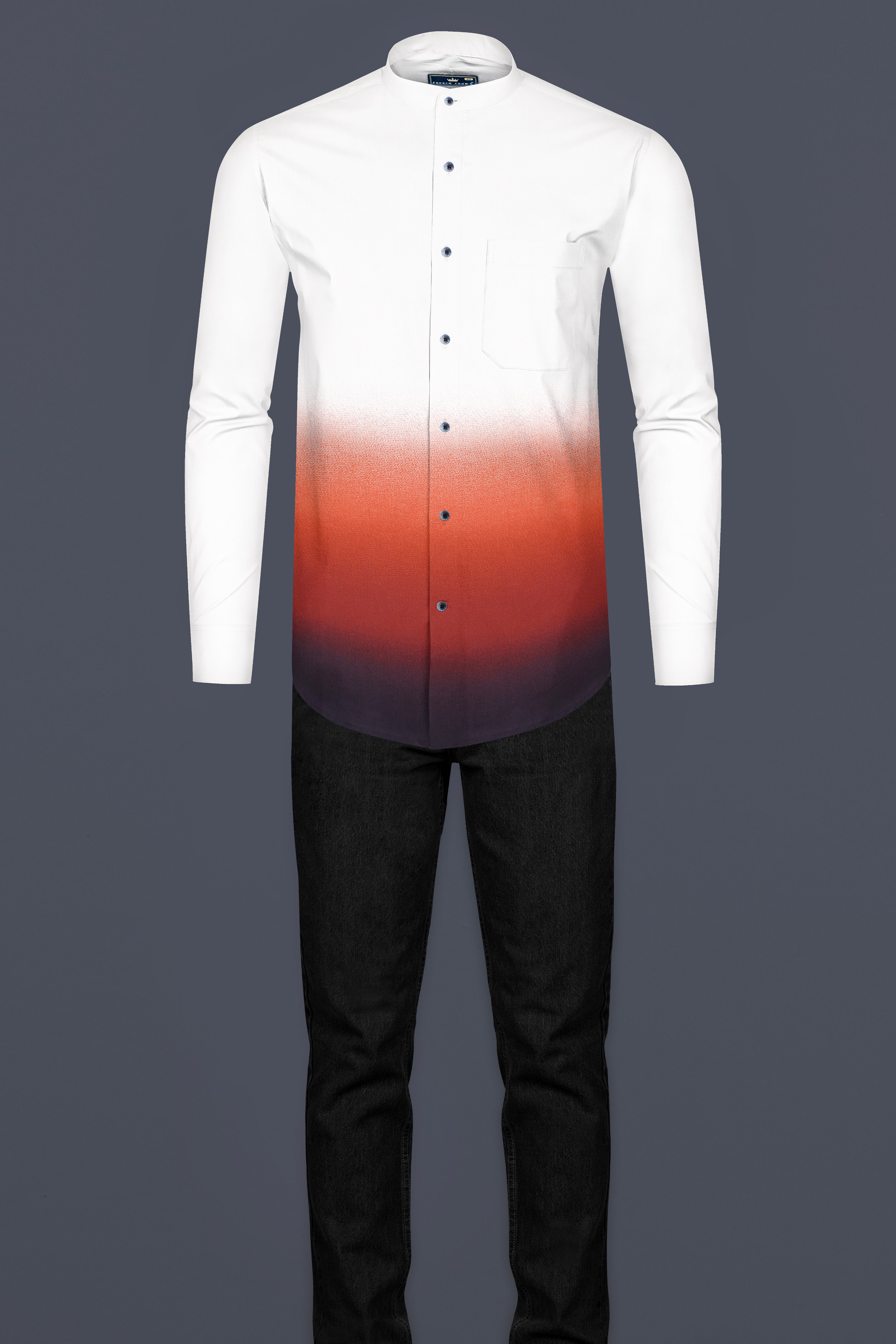 Bright White With Sienna Orange Ombre Effect Prints Premium Cotton Shirt 12848-M-BLE-38, 12848-M-BLE-H-38, 12848-M-BLE-39, 12848-M-BLE-H-39, 12848-M-BLE-40, 12848-M-BLE-H-40, 12848-M-BLE-42, 12848-M-BLE-H-42, 12848-M-BLE-44, 12848-M-BLE-H-44, 12848-M-BLE-46, 12848-M-BLE-H-46, 12848-M-BLE-48, 12848-M-BLE-H-48, 12848-M-BLE-50, 12848-M-BLE-H-50, 12848-M-BLE-52, 12848-M-BLE-H-52