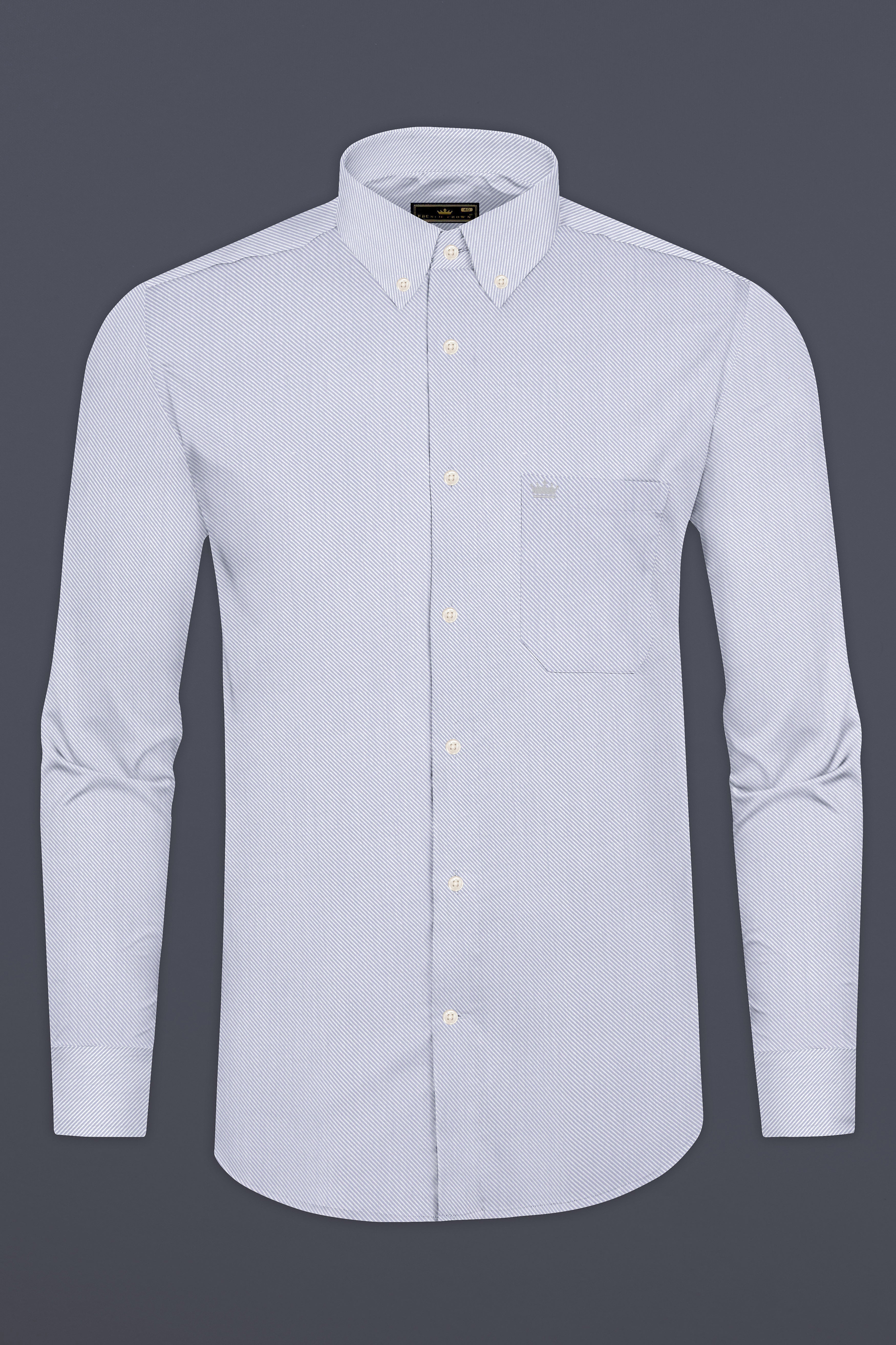 Periwinkle Blue Pin Striped Twill Giza Cotton Shirt 12873-BD-38, 12873-BD-H-38, 12873-BD-39, 12873-BD-H-39, 12873-BD-40, 12873-BD-H-40, 12873-BD-42, 12873-BD-H-42, 12873-BD-44, 12873-BD-H-44, 12873-BD-46, 12873-BD-H-46, 12873-BD-48, 12873-BD-H-48, 12873-BD-50, 12873-BD-H-50, 12873-BD-52, 12873-BD-H-52