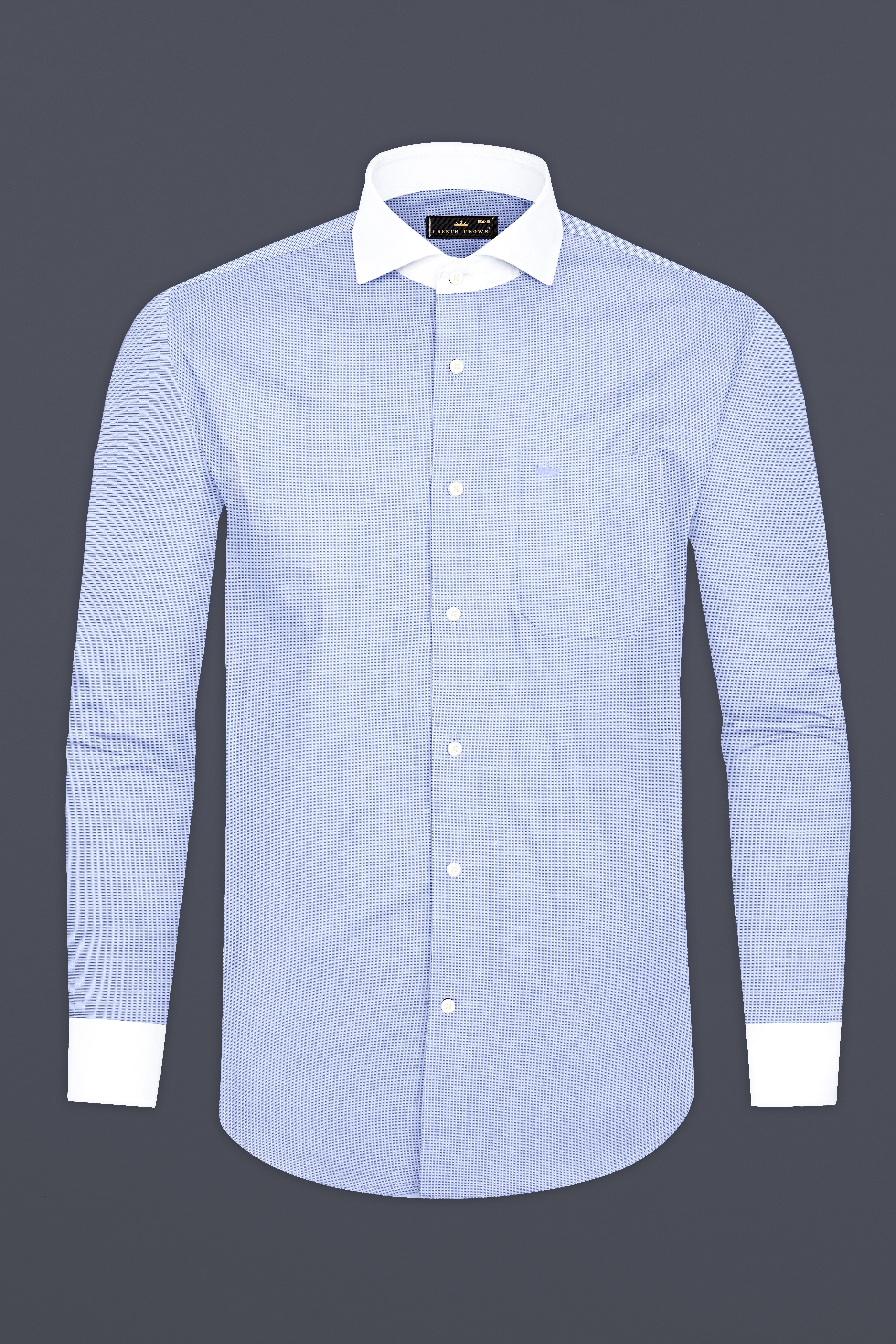 Periwinkle Blue Dobby Textured Premium Giza Cotton Shirt 12955-CA-WCC-38, 12955-CA-WCC-H-38, 12955-CA-WCC-39, 12955-CA-WCC-H-39, 12955-CA-WCC-40, 12955-CA-WCC-H-40, 12955-CA-WCC-42, 12955-CA-WCC-H-42, 12955-CA-WCC-44, 12955-CA-WCC-H-44, 12955-CA-WCC-46, 12955-CA-WCC-H-46, 12955-CA-WCC-48, 12955-CA-WCC-H-48, 12955-CA-WCC-50, 12955-CA-WCC-H-50, 12955-CA-WCC-52, 12955-CA-WCC-H-52