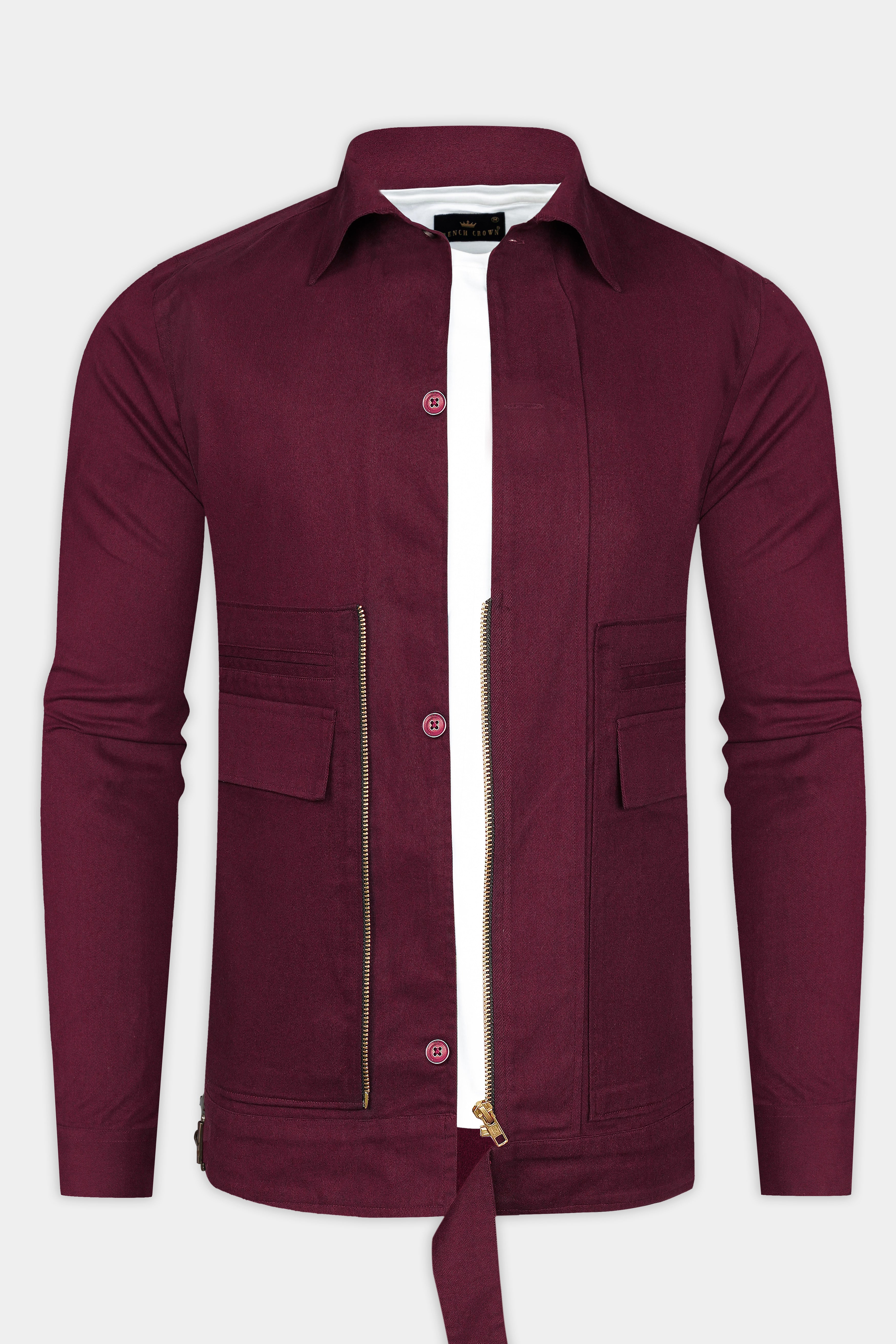 Wine Berry Solid Twill with Zipper Closure Designer Jacket 12997-BJ48-38, 12997-BJ48-H-38, 12997-BJ48-39, 12997-BJ48-H-39, 12997-BJ48-40, 12997-BJ48-H-40, 12997-BJ48-42, 12997-BJ48-H-42, 12997-BJ48-44, 12997-BJ48-H-44, 12997-BJ48-46, 12997-BJ48-H-46, 12997-BJ48-48, 12997-BJ48-H-48, 12997-BJ48-50, 12997-BJ48-H-50, 12997-BJ48-52, 12997-BJ48-H-52