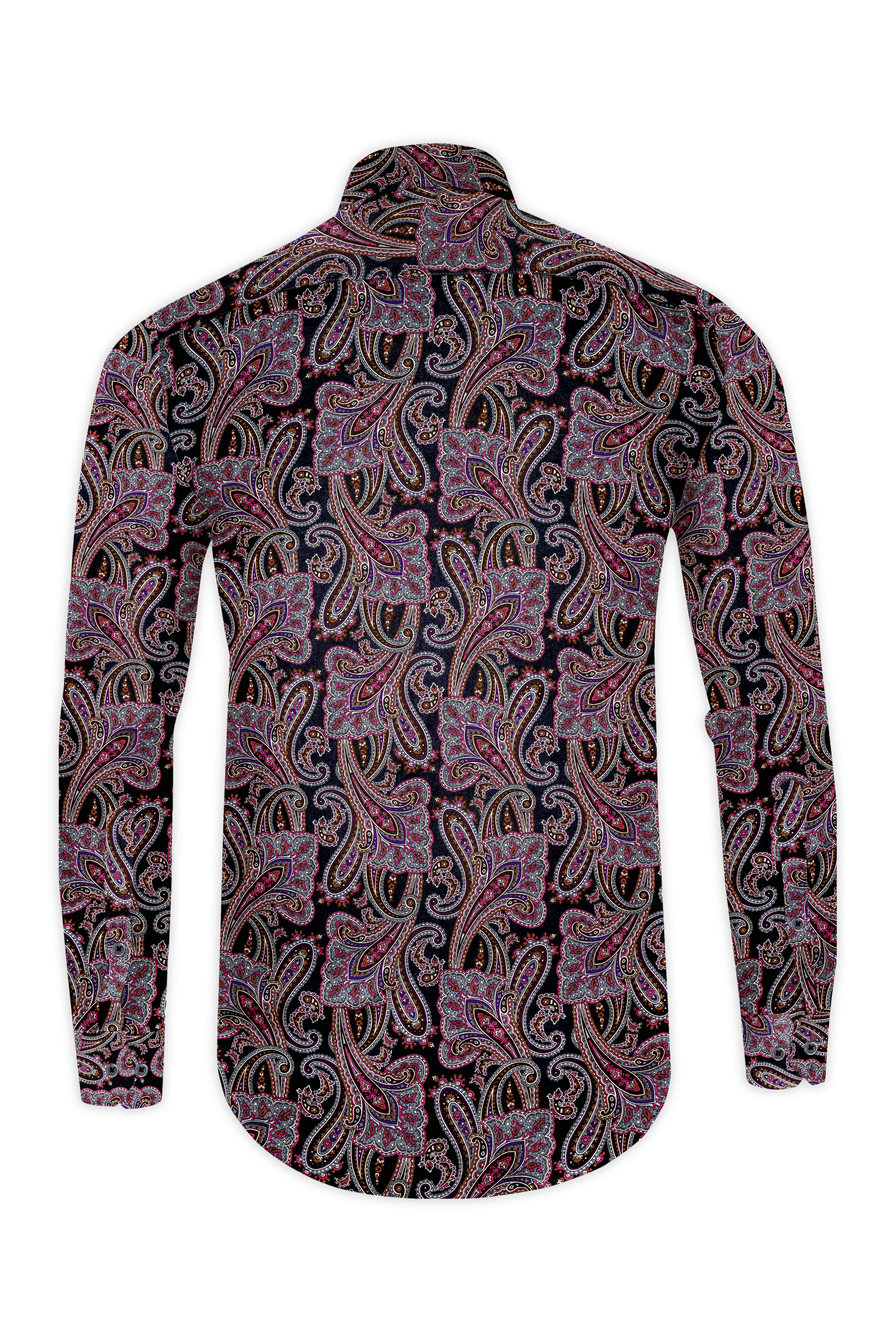 Thulian Pink And Jade Black Paisley Printed Subtle Sheen Super Soft Premium Cotton Shirt 13006-BLK-38, 13006-BLK-H-38, 13006-BLK-39, 13006-BLK-H-39, 13006-BLK-40, 13006-BLK-H-40, 13006-BLK-42, 13006-BLK-H-42, 13006-BLK-44, 13006-BLK-H-44, 13006-BLK-46, 13006-BLK-H-46, 13006-BLK-48, 13006-BLK-H-48, 13006-BLK-50, 13006-BLK-H-50, 13006-BLK-52, 13006-BLK-H-52