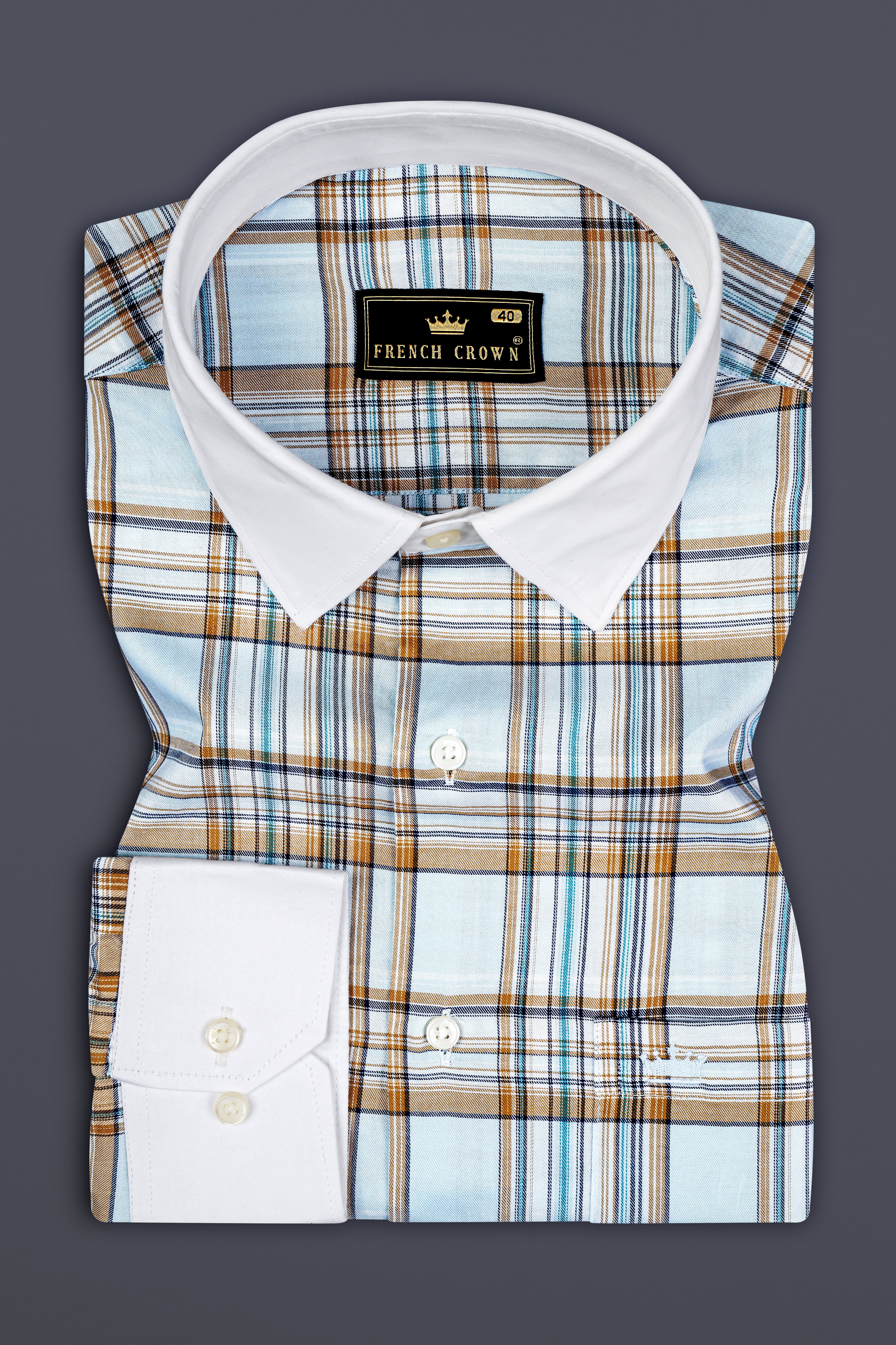 Mystic Blue And Alpine Orange Plaid Twill Premium Cotton Shirt 13026-WCC-38, 13026-WCC-H-38, 13026-WCC-39, 13026-WCC-H-39, 13026-WCC-40, 13026-WCC-H-40, 13026-WCC-42, 13026-WCC-H-42, 13026-WCC-44, 13026-WCC-H-44, 13026-WCC-46, 13026-WCC-H-46, 13026-WCC-48, 13026-WCC-H-48, 13026-WCC-50, 13026-WCC-H-50, 13026-WCC-52, 13026-WCC-H-52