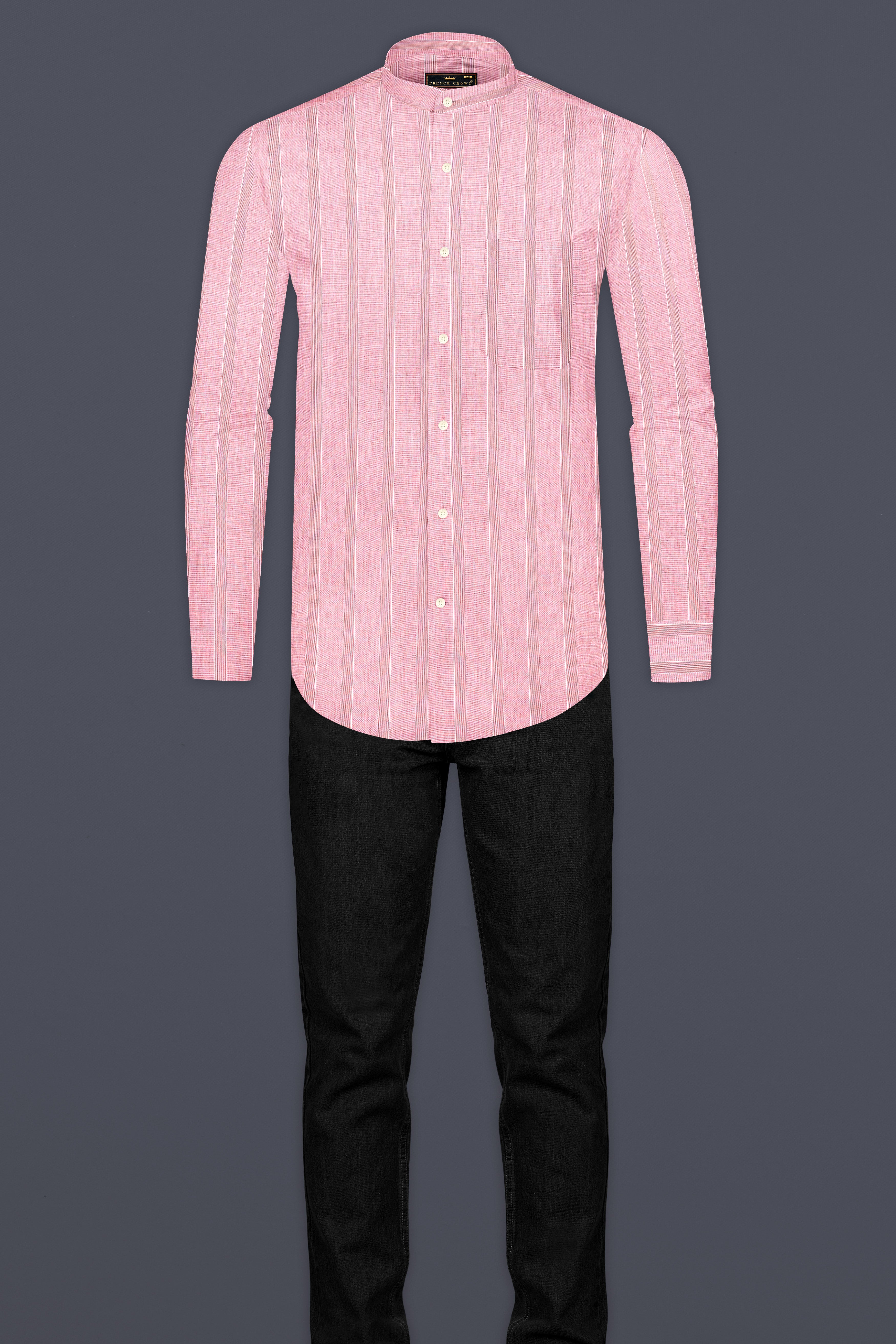 Kawaii Pink Striped Premium Giza Cotton Shirt 13076-M-38, 13076-M-H-38, 13076-M-39, 13076-M-H-39, 13076-M-40, 13076-M-H-40, 13076-M-42, 13076-M-H-42, 13076-M-44, 13076-M-H-44, 13076-M-46, 13076-M-H-46, 13076-M-48, 13076-M-H-48, 13076-M-50, 13076-M-H-50, 13076-M-52, 13076-M-H-52