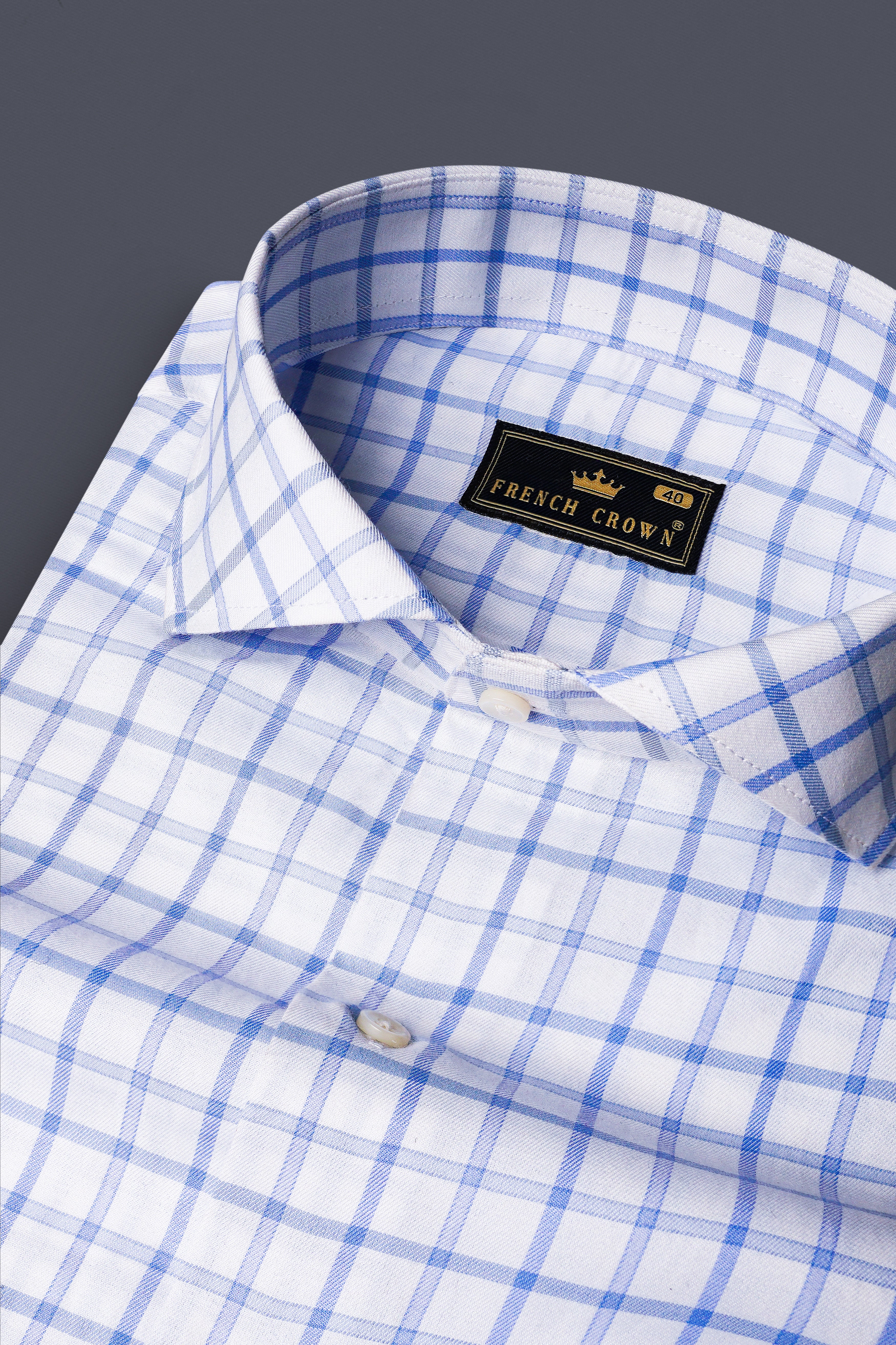 Spindle Blue And Bright White Plaid Twill Premium Cotton Shirt 13081-CA-38, 13081-CA-H-38, 13081-CA-39, 13081-CA-H-39, 13081-CA-40, 13081-CA-H-40, 13081-CA-42, 13081-CA-H-42, 13081-CA-44, 13081-CA-H-44, 13081-CA-46, 13081-CA-H-46, 13081-CA-48, 13081-CA-H-48, 13081-CA-50, 13081-CA-H-50, 13081-CA-52, 13081-CA-H-52