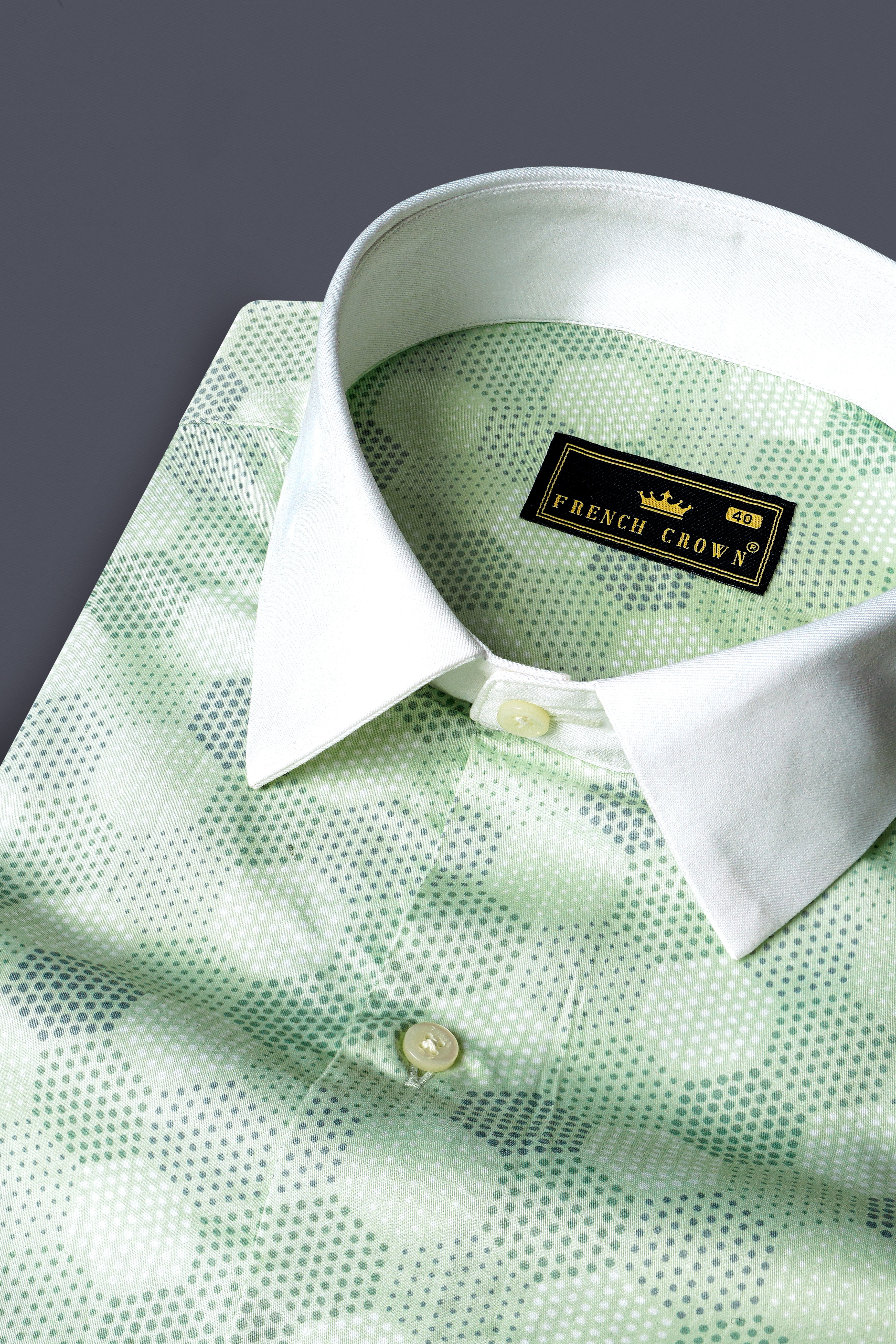Coriander Green Printed Subtle Sheen Super Soft Premium Cotton Shirt 13117-WCC-38, 13117-WCC-H-38, 13117-WCC-39, 13117-WCC-H-39, 13117-WCC-40, 13117-WCC-H-40, 13117-WCC-42, 13117-WCC-H-42, 13117-WCC-44, 13117-WCC-H-44, 13117-WCC-46, 13117-WCC-H-46, 13117-WCC-48, 13117-WCC-H-48, 13117-WCC-50, 13117-WCC-H-50, 13117-WCC-52, 13117-WCC-H-52