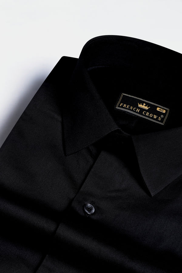 Jade Black Super soft Giza Cotton Shirt