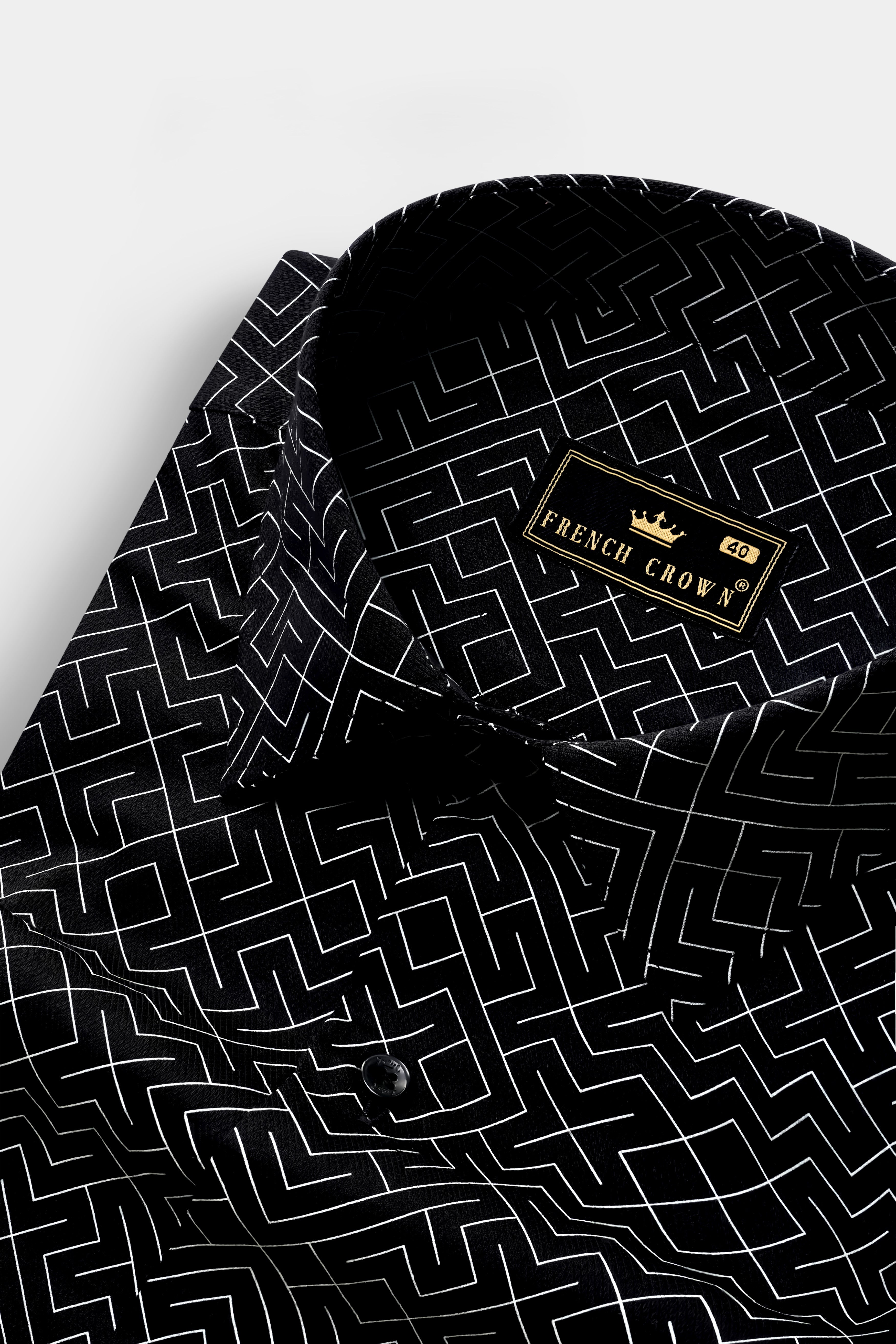 Jade Black Moroccan Printed Dobby Textured Premium Giza Cotton Shirt 13151-BLK-38, 13151-BLK-H-38, 13151-BLK-39, 13151-BLK-H-39, 13151-BLK-40, 13151-BLK-H-40, 13151-BLK-42, 13151-BLK-H-42, 13151-BLK-44, 13151-BLK-H-44, 13151-BLK-46, 13151-BLK-H-46, 13151-BLK-48, 13151-BLK-H-48, 13151-BLK-50, 13151-BLK-H-50, 13151-BLK-52, 13151-BLK-H-52