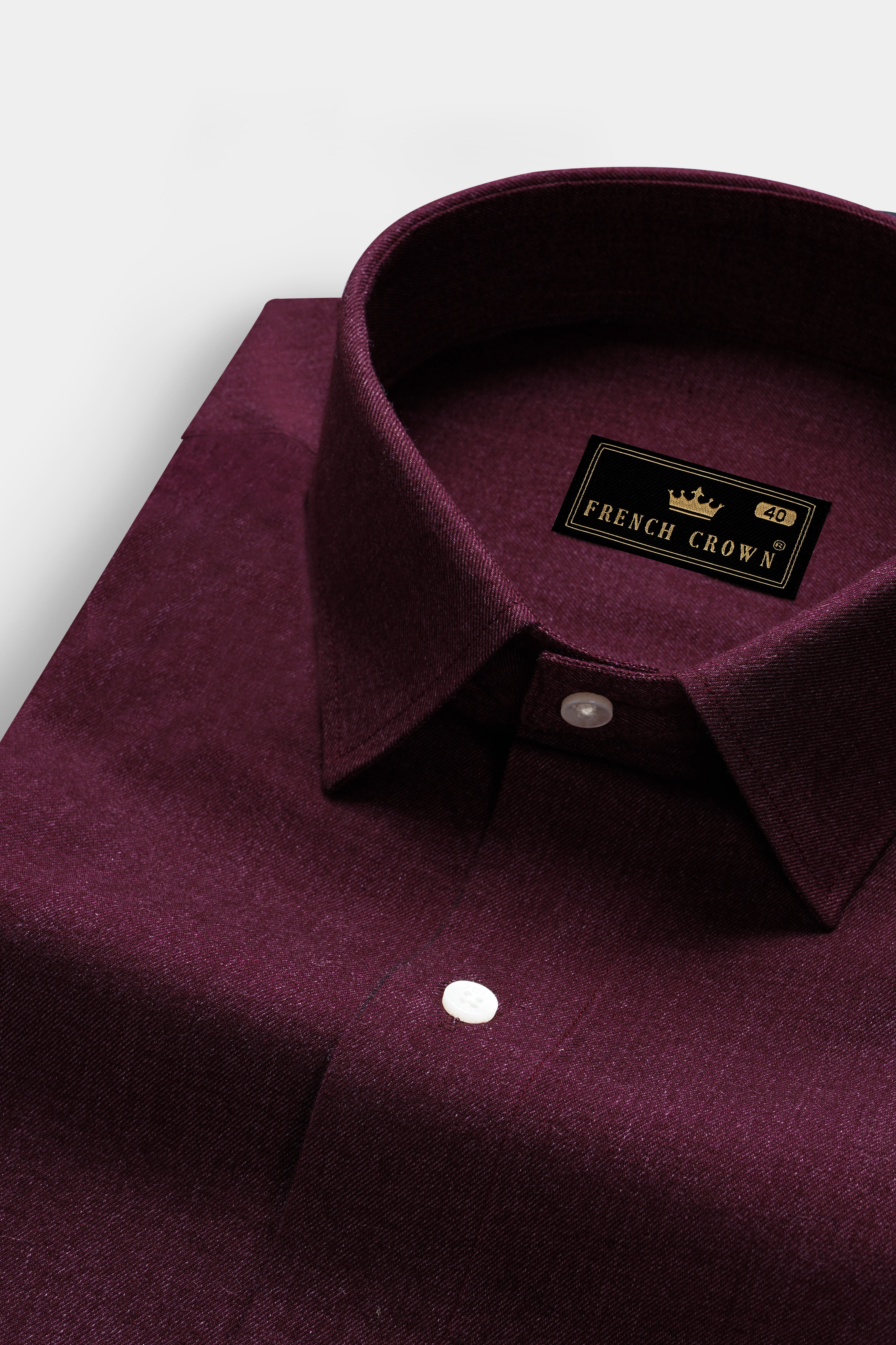 Russett Maroon Textured Flannel Cotton Shirt 13188-38, 13188-H-38, 13188-39, 13188-H-39, 13188-40, 13188-H-40, 13188-42, 13188-H-42, 13188-44, 13188-H-44, 13188-46, 13188-H-46, 13188-48, 13188-H-48, 13188-50, 13188-H-50, 13188-52, 13188-H-52