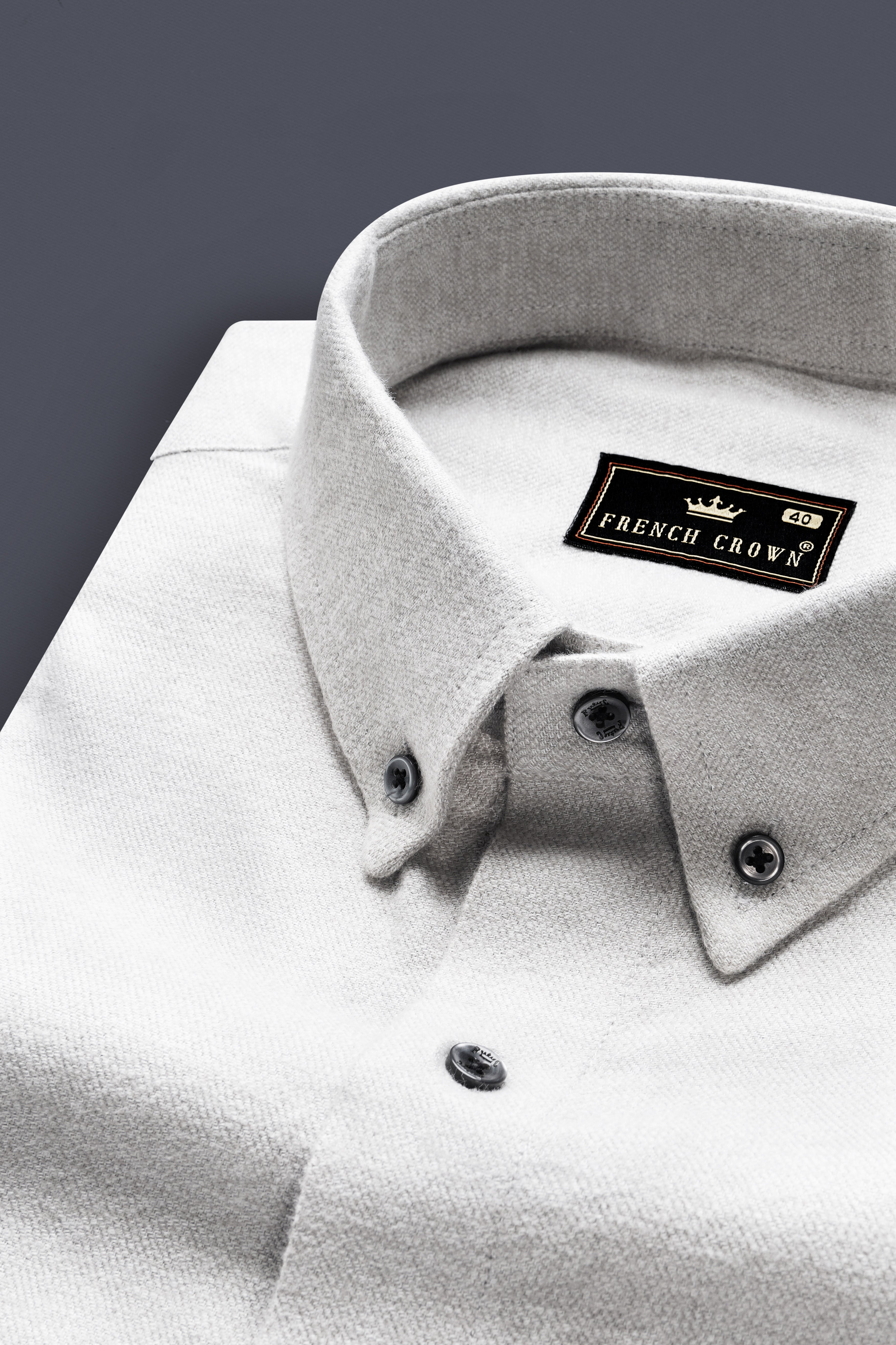 Iron Gray Solid Flannel Premium Cotton Shirt 13202-BD-BLK-38, 13202-BD-BLK-H-38, 13202-BD-BLK-39, 13202-BD-BLK-H-39, 13202-BD-BLK-40, 13202-BD-BLK-H-40, 13202-BD-BLK-42, 13202-BD-BLK-H-42, 13202-BD-BLK-44, 13202-BD-BLK-H-44, 13202-BD-BLK-46, 13202-BD-BLK-H-46, 13202-BD-BLK-48, 13202-BD-BLK-H-48, 13202-BD-BLK-50, 13202-BD-BLK-H-50, 13202-BD-BLK-52, 13202-BD-BLK-H-52