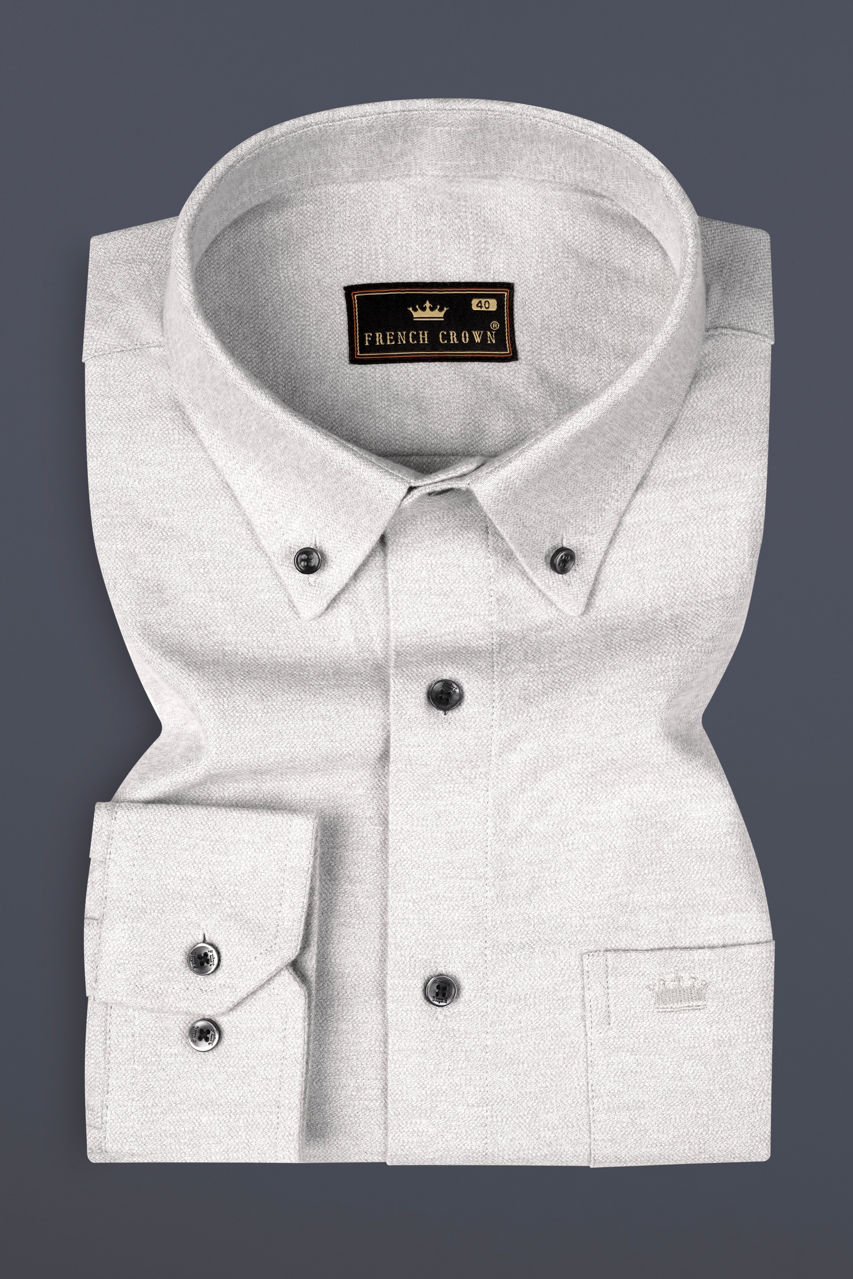 Iron Gray Solid Flannel Premium Cotton Shirt 13202-BD-BLK-38, 13202-BD-BLK-H-38, 13202-BD-BLK-39, 13202-BD-BLK-H-39, 13202-BD-BLK-40, 13202-BD-BLK-H-40, 13202-BD-BLK-42, 13202-BD-BLK-H-42, 13202-BD-BLK-44, 13202-BD-BLK-H-44, 13202-BD-BLK-46, 13202-BD-BLK-H-46, 13202-BD-BLK-48, 13202-BD-BLK-H-48, 13202-BD-BLK-50, 13202-BD-BLK-H-50, 13202-BD-BLK-52, 13202-BD-BLK-H-52