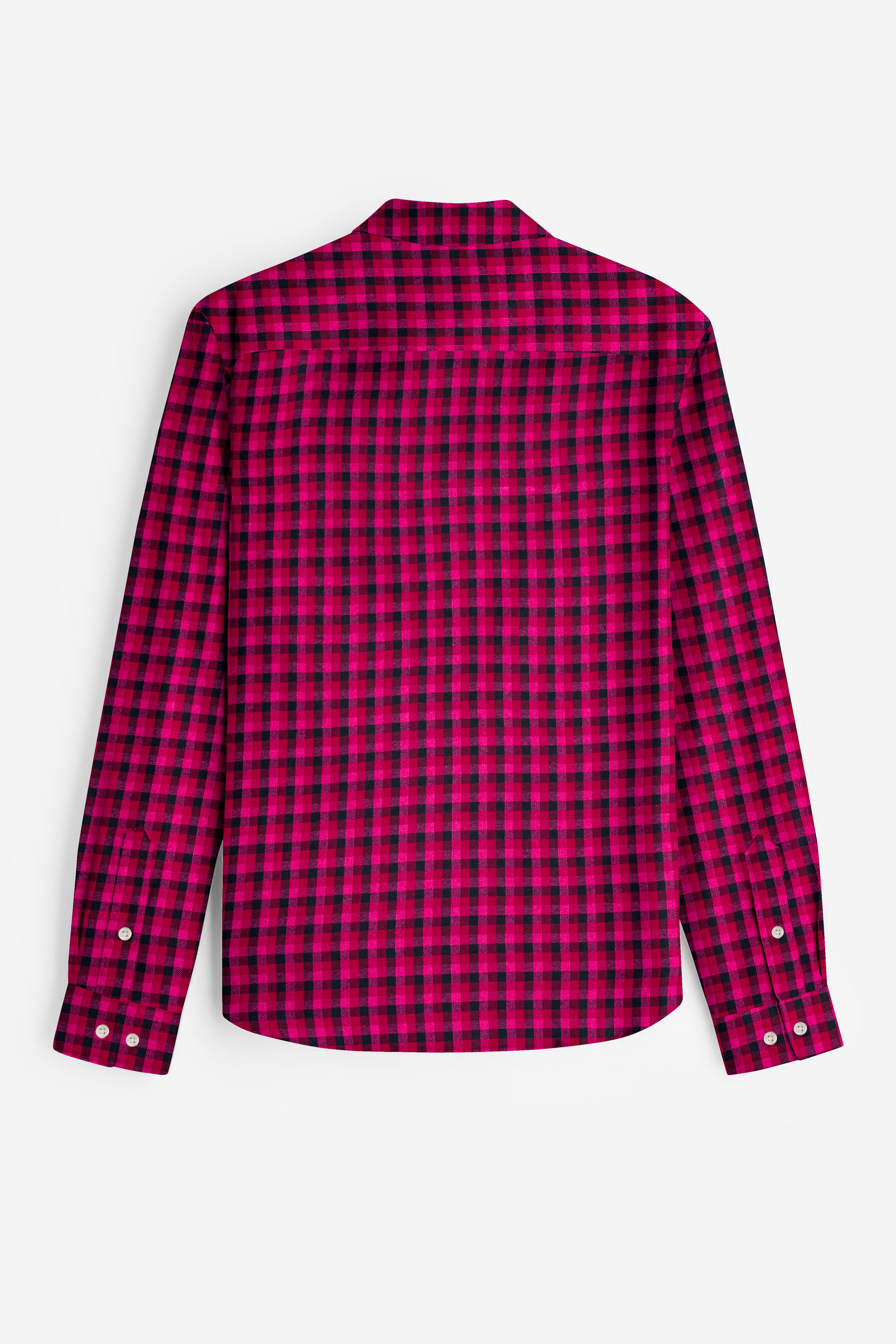 Raspberry Pink And Vulcan Black Plaid Flannel Premium Cotton Shirt 13205-BD-38, 13205-BD-H-38, 13205-BD-39, 13205-BD-H-39, 13205-BD-40, 13205-BD-H-40, 13205-BD-42, 13205-BD-H-42, 13205-BD-44, 13205-BD-H-44, 13205-BD-46, 13205-BD-H-46, 13205-BD-48, 13205-BD-H-48, 13205-BD-50, 13205-BD-H-50, 13205-BD-52, 13205-BD-H-52