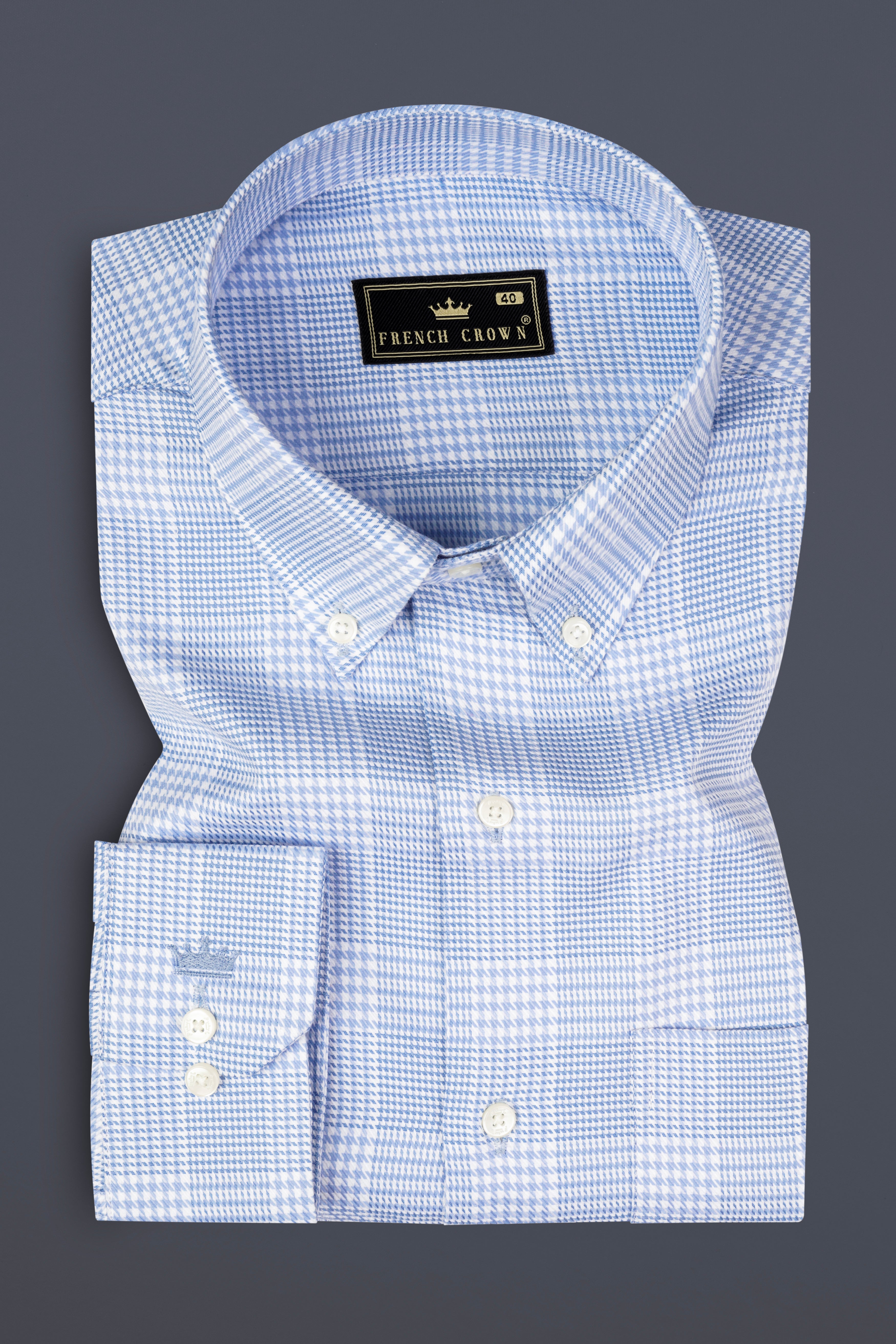 Flyway Blue Plaid Jacquard Textured Premium Cotton Shirt 13207-BD-38, 13207-BD-H-38, 13207-BD-39, 13207-BD-H-39, 13207-BD-40, 13207-BD-H-40, 13207-BD-42, 13207-BD-H-42, 13207-BD-44, 13207-BD-H-44, 13207-BD-46, 13207-BD-H-46, 13207-BD-48, 13207-BD-H-48, 13207-BD-50, 13207-BD-H-50, 13207-BD-52, 13207-BD-H-52