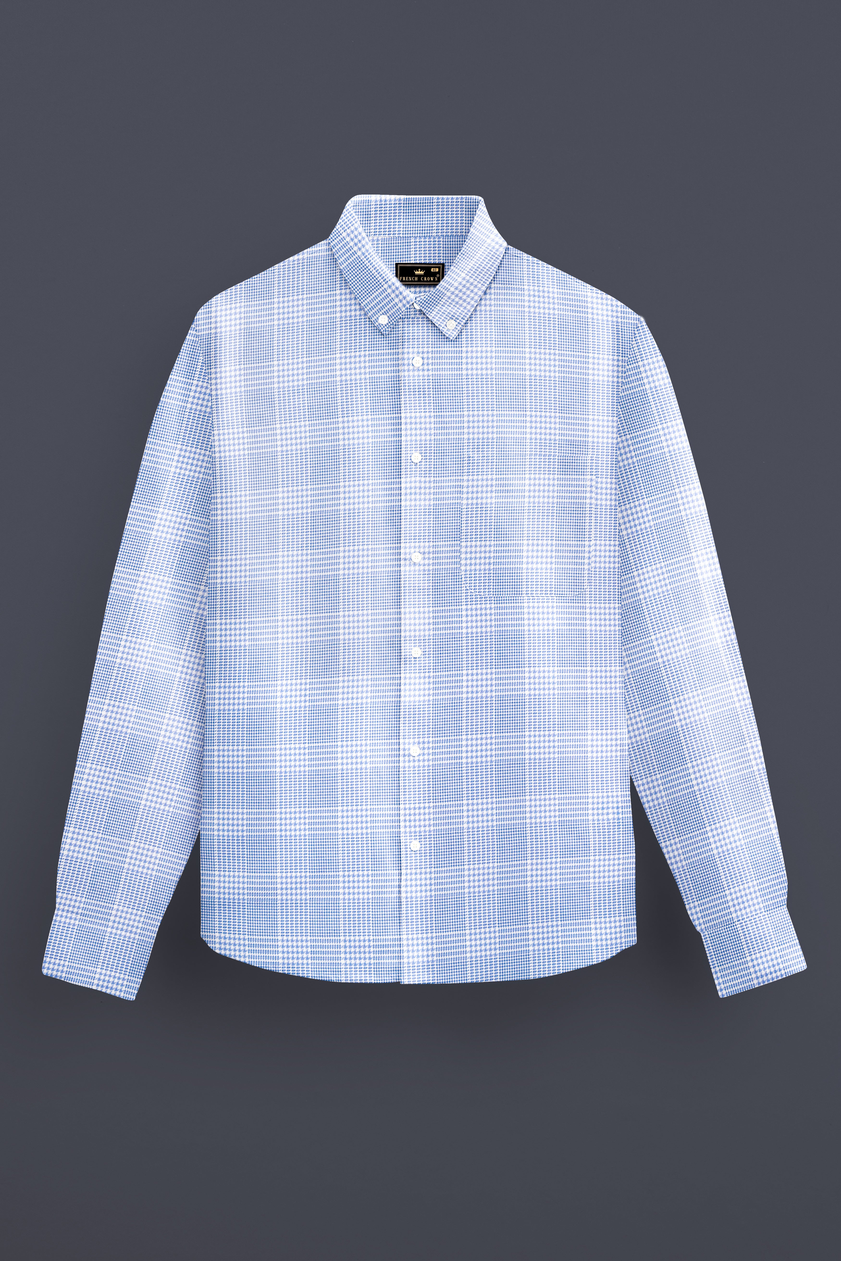 Flyway Blue Plaid Jacquard Textured Premium Cotton Shirt 13207-BD-38, 13207-BD-H-38, 13207-BD-39, 13207-BD-H-39, 13207-BD-40, 13207-BD-H-40, 13207-BD-42, 13207-BD-H-42, 13207-BD-44, 13207-BD-H-44, 13207-BD-46, 13207-BD-H-46, 13207-BD-48, 13207-BD-H-48, 13207-BD-50, 13207-BD-H-50, 13207-BD-52, 13207-BD-H-52