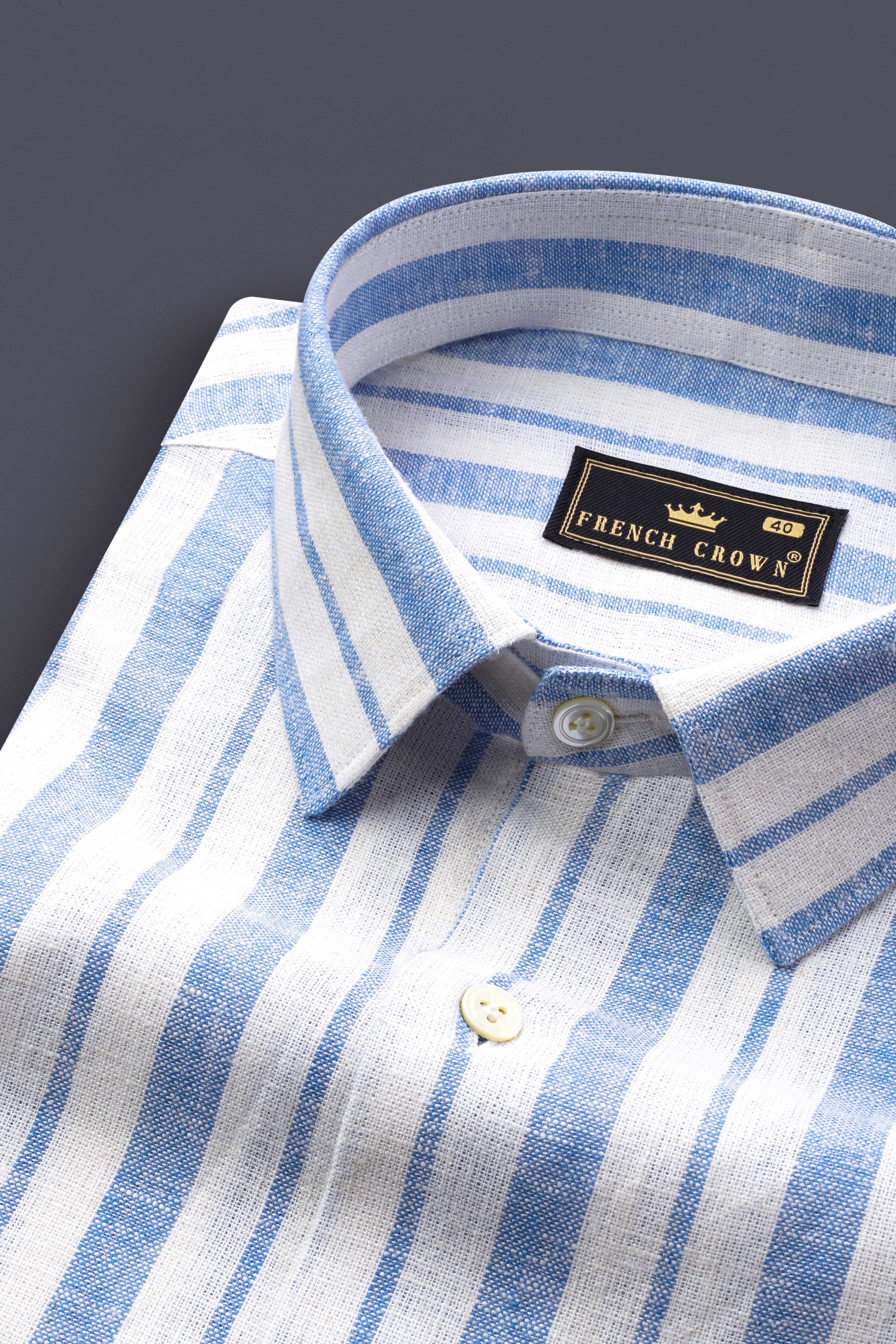 Azure Blue And Bright White Premium Luxuries Linen Shirt 13208-38, 13208-H-38, 13208-39, 13208-H-39, 13208-40, 13208-H-40, 13208-42, 13208-H-42, 13208-44, 13208-H-44, 13208-46, 13208-H-46, 13208-48, 13208-H-48, 13208-50, 13208-H-50, 13208-52, 13208-H-52