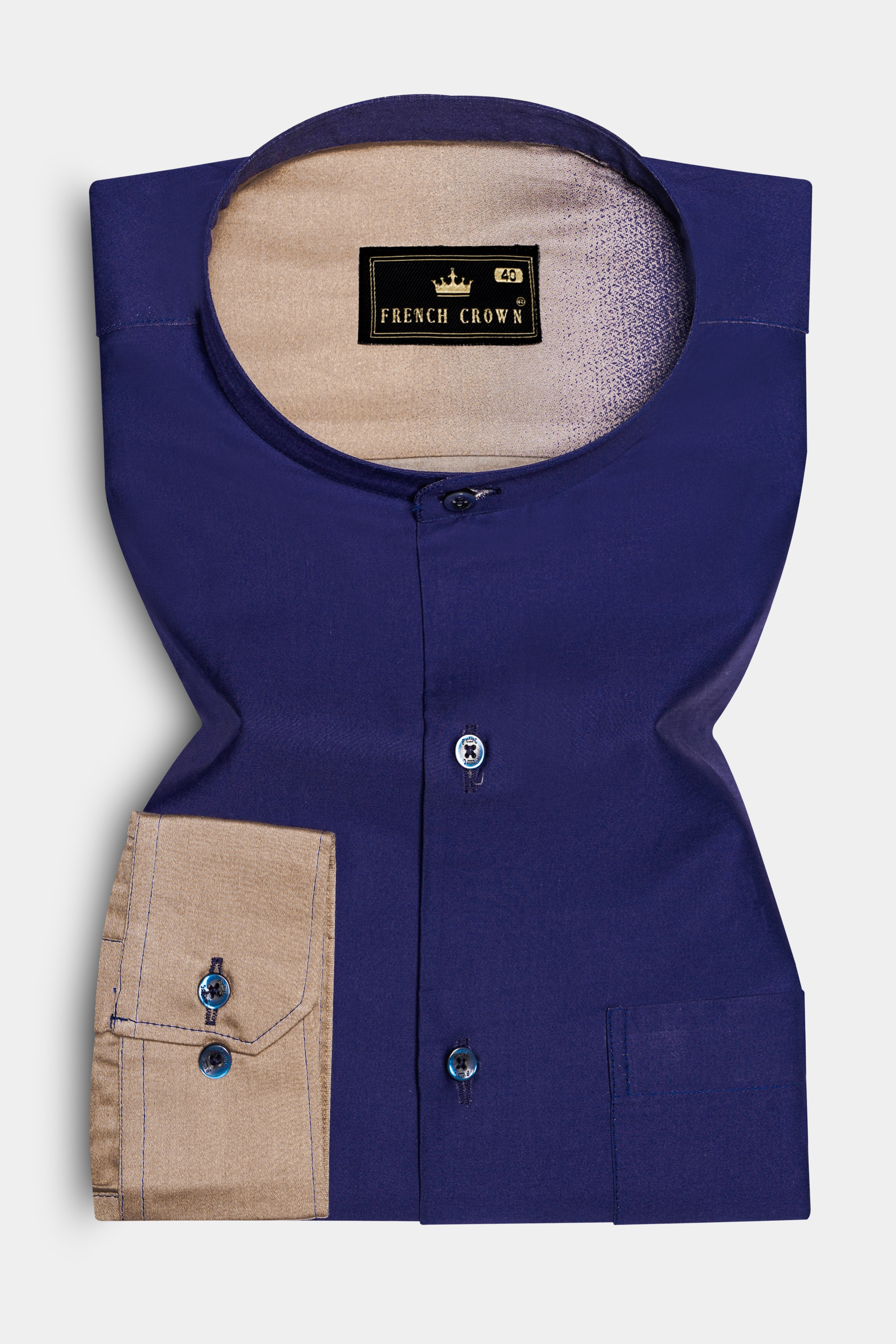 SereneHorizon-Indigo Blue And Sandrift Brown Gradient Printed Subtle Sheen Super Soft Premium Cotton Shirt 13283-M-BLE-38, 13283-M-BLE-H-38, 13283-M-BLE-39, 13283-M-BLE-H-39, 13283-M-BLE-40, 13283-M-BLE-H-40, 13283-M-BLE-42, 13283-M-BLE-H-42, 13283-M-BLE-44, 13283-M-BLE-H-44, 13283-M-BLE-46, 13283-M-BLE-H-46, 13283-M-BLE-48, 13283-M-BLE-H-48, 13283-M-BLE-50, 13283-M-BLE-H-50, 13283-M-BLE-52, 13283-M-BLE-H-52