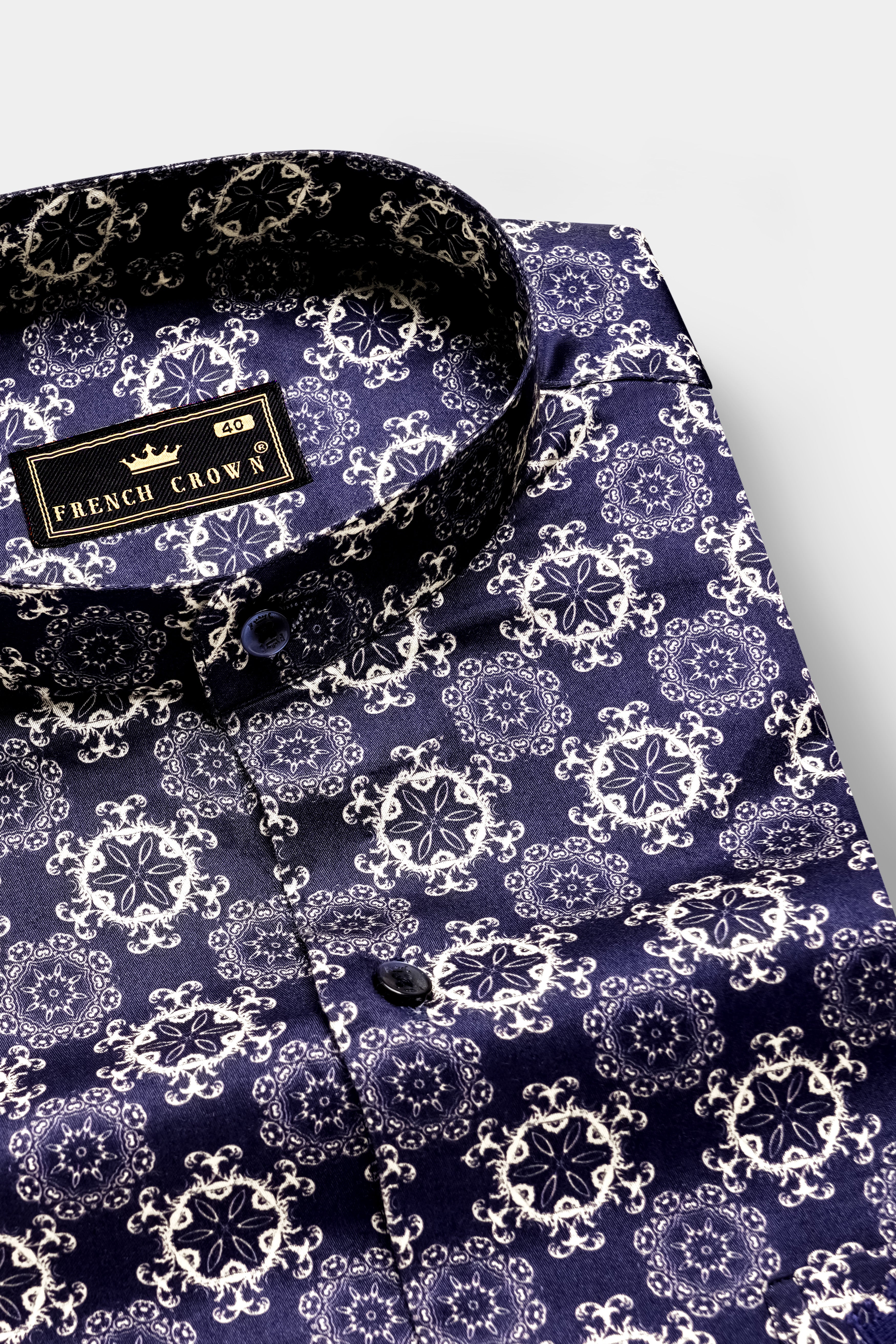 Portuguese Tile-Martinique Purple Azulejo Printed Subtle Sheen Super Soft Premium Cotton Casual Shirt 13299-M-BLE-38, 13299-M-BLE-H-38, 13299-M-BLE-39, 13299-M-BLE-H-39, 13299-M-BLE-40, 13299-M-BLE-H-40, 13299-M-BLE-42, 13299-M-BLE-H-42, 13299-M-BLE-44, 13299-M-BLE-H-44, 13299-M-BLE-46, 13299-M-BLE-H-46, 13299-M-BLE-48, 13299-M-BLE-H-48, 13299-M-BLE-50, 13299-M-BLE-H-50, 13299-M-BLE-52, 13299-M-BLE-H-52