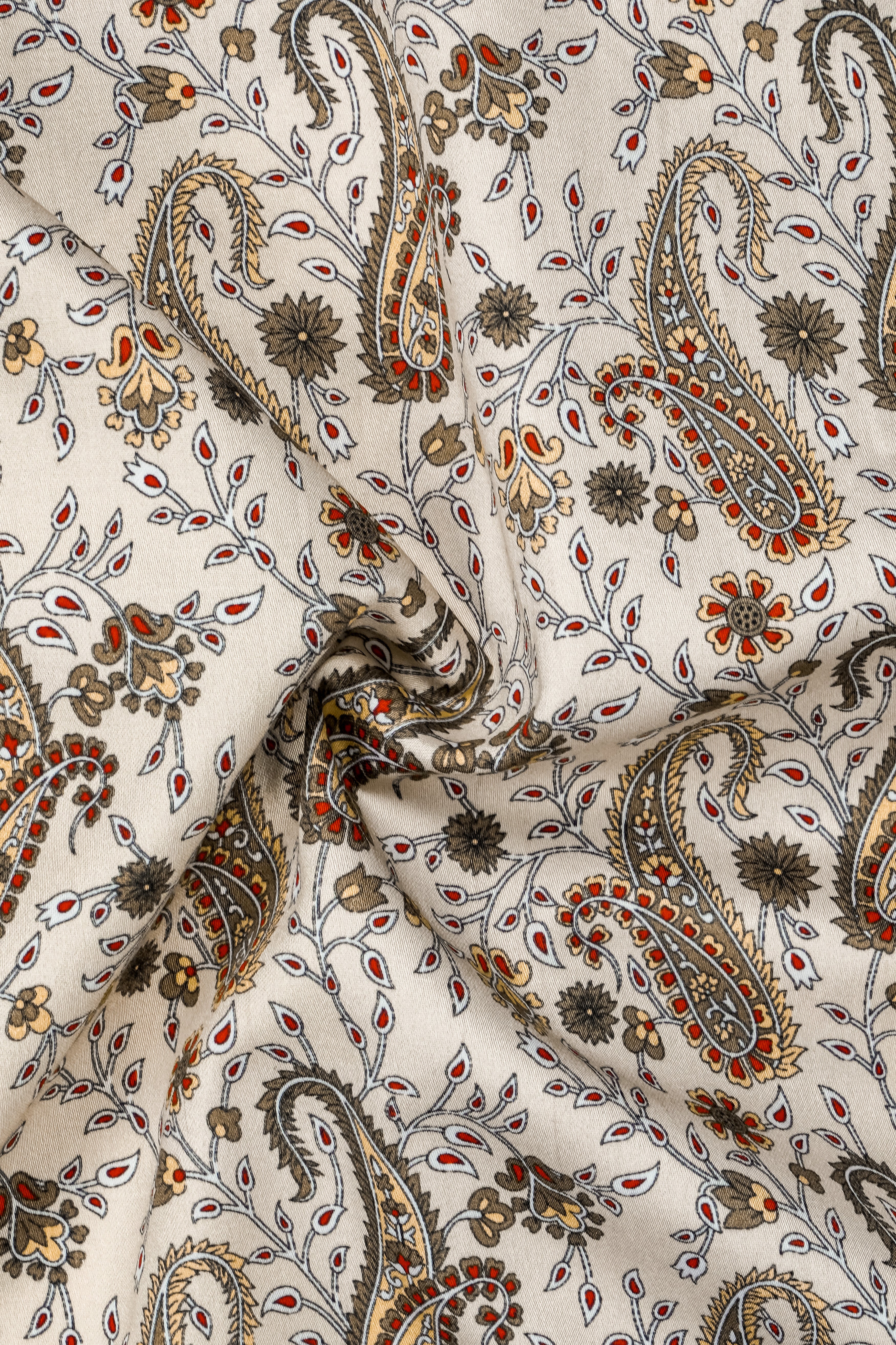 Silkora-Swirl Cream Paisleys Printed Subtle Sheen Super Soft Premium Cotton Casual Shirt 13306-CA-38, 13306-CA-H-38, 13306-CA-39, 13306-CA-H-39, 13306-CA-40, 13306-CA-H-40, 13306-CA-42, 13306-CA-H-42, 13306-CA-44, 13306-CA-H-44, 13306-CA-46, 13306-CA-H-46, 13306-CA-48, 13306-CA-H-48, 13306-CA-50, 13306-CA-H-50, 13306-CA-52, 13306-CA-H-52