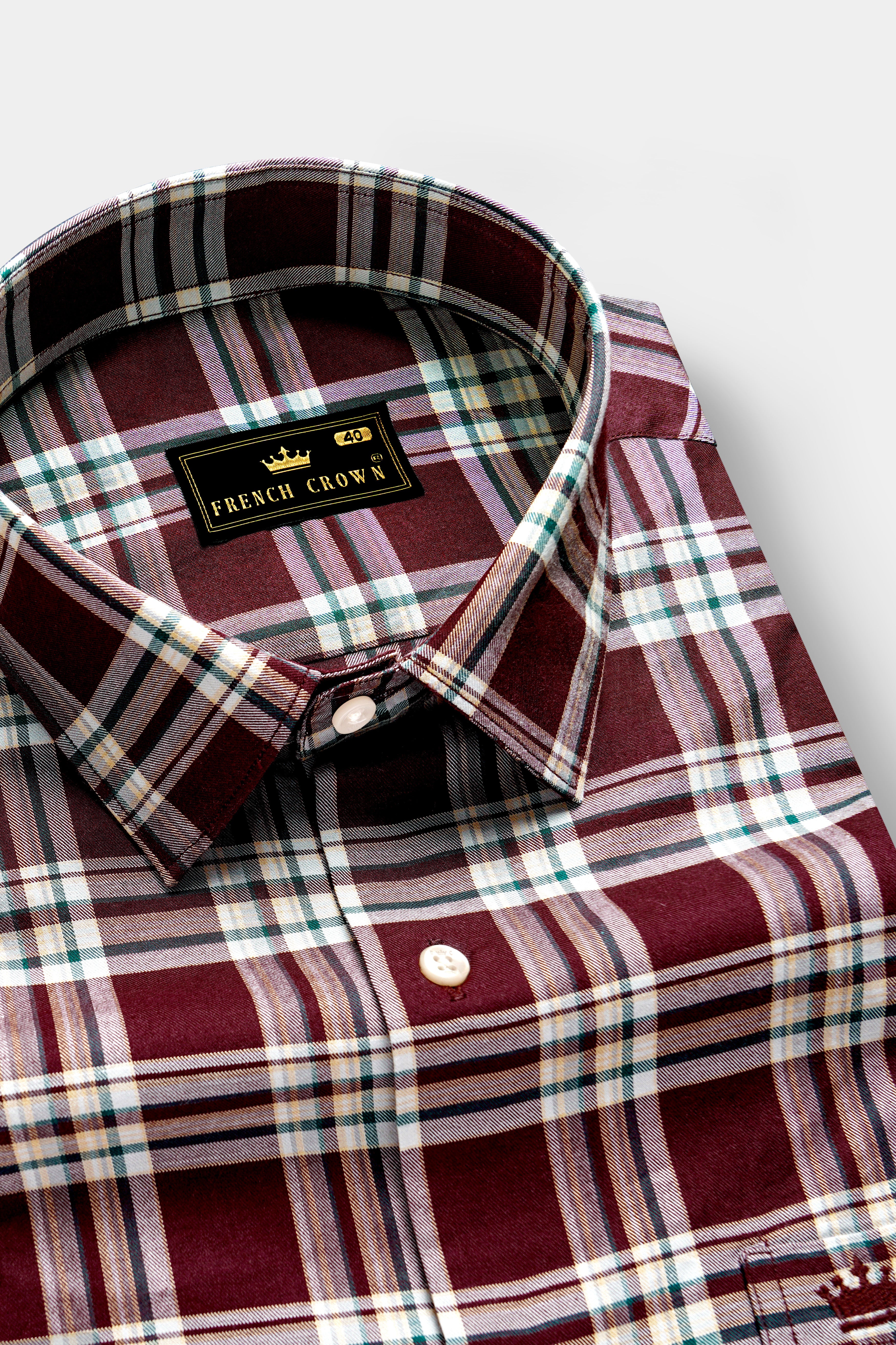 mulberry-Aubergine Maroon plaid Twill Premium Cotton Semi Formal Shirt 13318-38, 13318-H-38, 13318-39, 13318-H-39, 13318-40, 13318-H-40, 13318-42, 13318-H-42, 13318-44, 13318-H-44, 13318-46, 13318-H-46, 13318-48, 13318-H-48, 13318-50, 13318-H-50, 13318-52, 13318-H-52