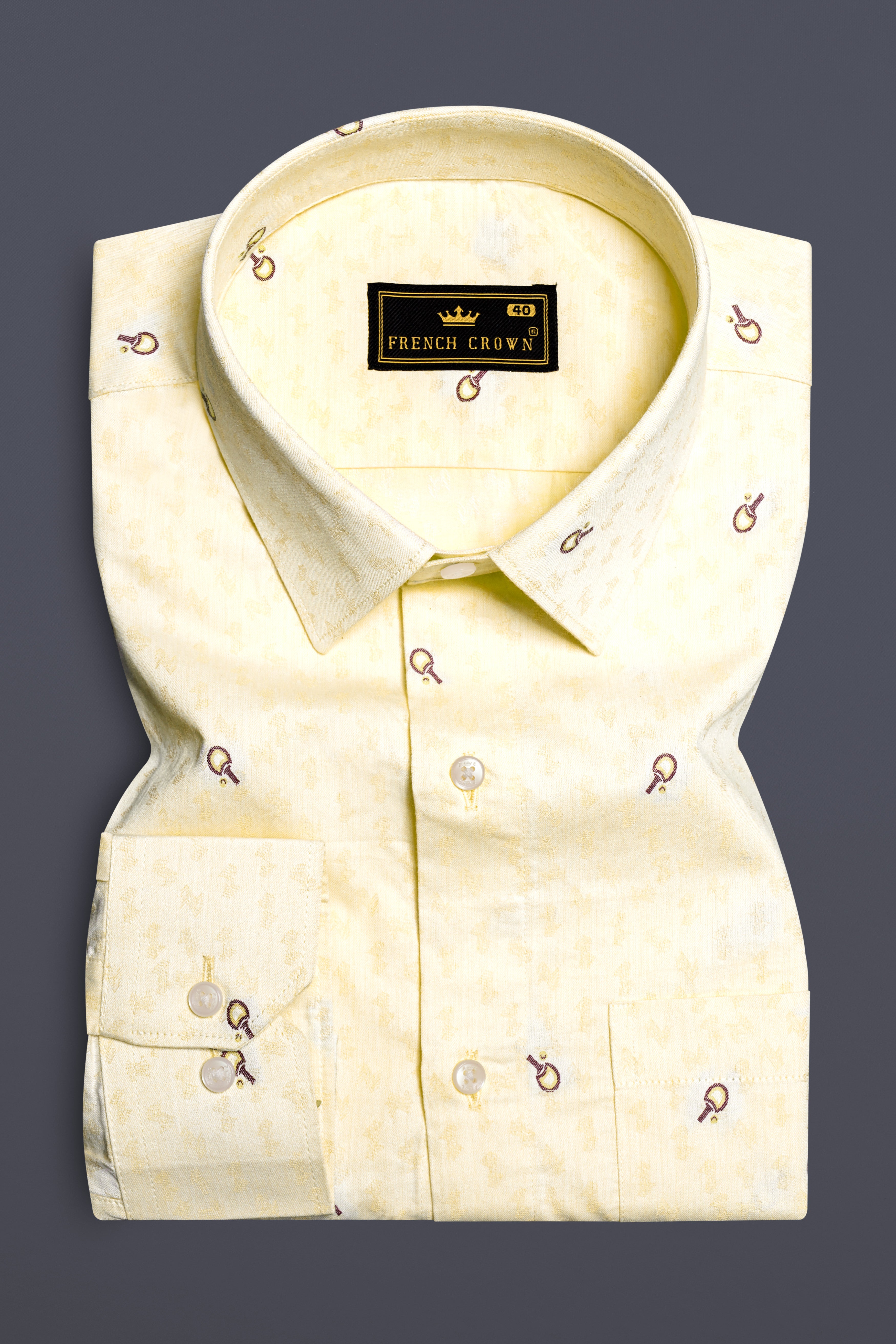 Saffron Weave-Oasis Yellow Jacquard Butta Textured Premium Giza Cotton Dress Shirt 13355-38, 13355-H-38, 13355-39, 13355-H-39, 13355-40, 13355-H-40, 13355-42, 13355-H-42, 13355-44, 13355-H-44, 13355-46, 13355-H-46, 13355-48, 13355-H-48, 13355-50, 13355-H-50, 13355-52, 13355-H-52