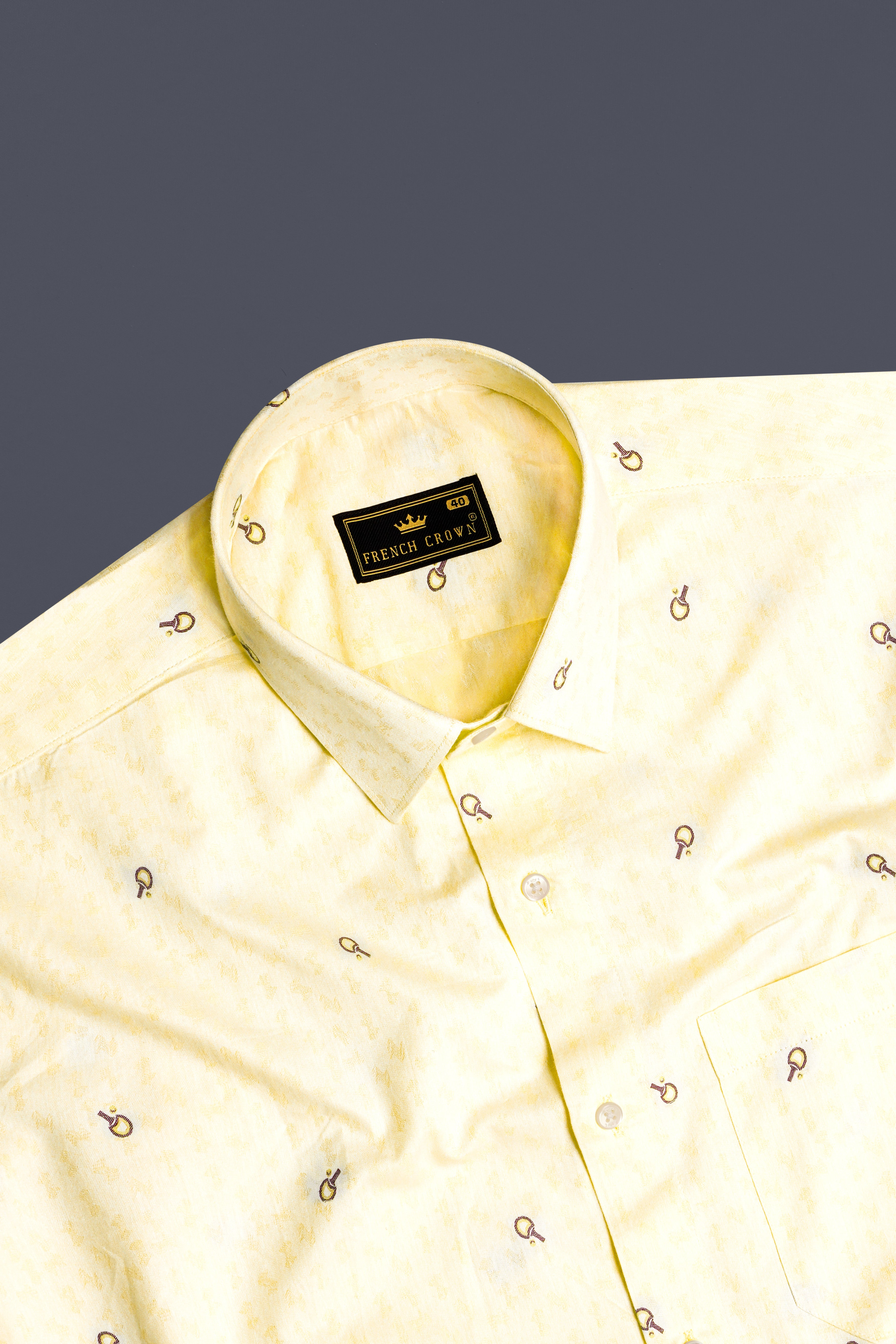 Saffron Weave-Oasis Yellow Jacquard Butta Textured Premium Giza Cotton Dress Shirt 13355-38, 13355-H-38, 13355-39, 13355-H-39, 13355-40, 13355-H-40, 13355-42, 13355-H-42, 13355-44, 13355-H-44, 13355-46, 13355-H-46, 13355-48, 13355-H-48, 13355-50, 13355-H-50, 13355-52, 13355-H-52