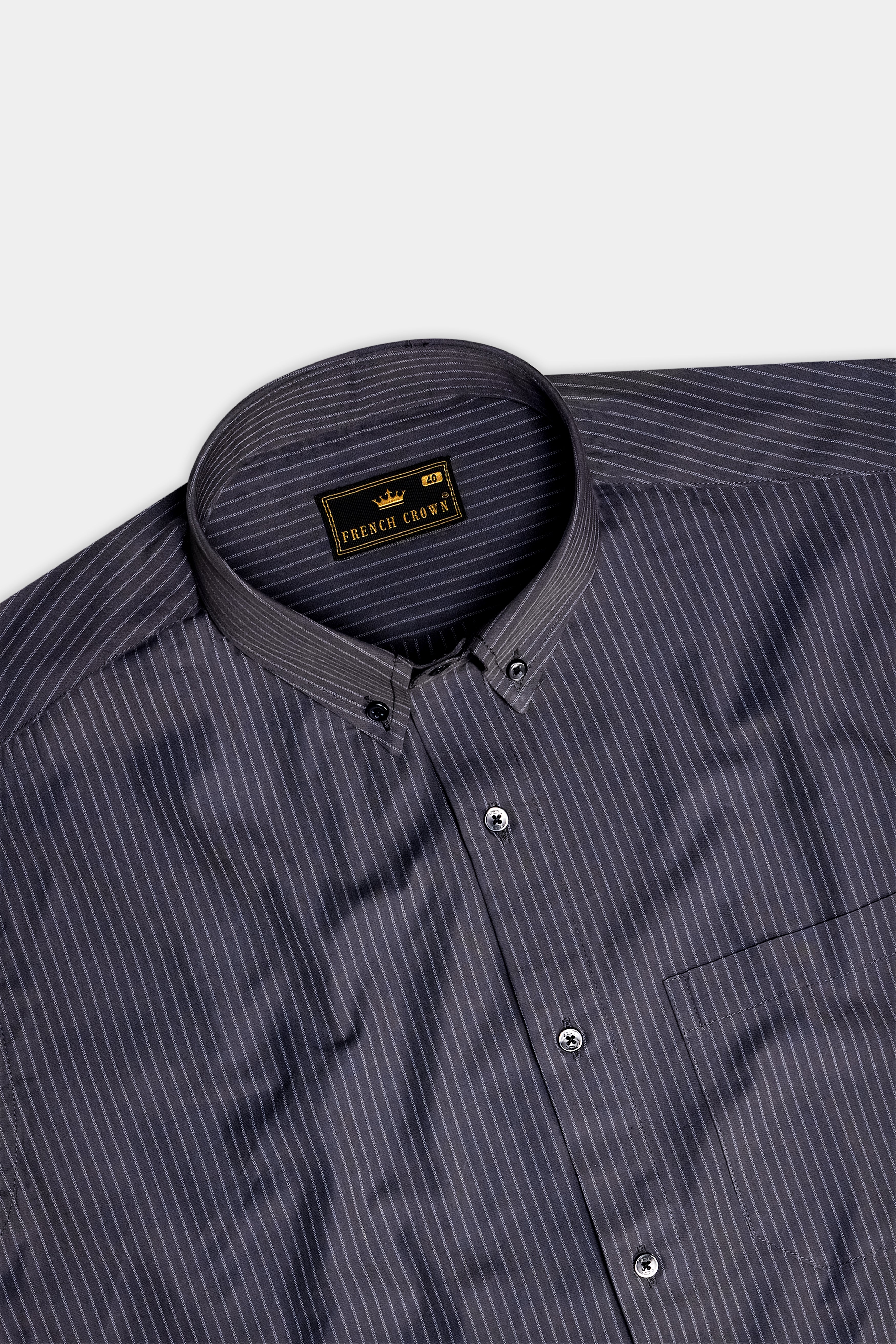 Ashen Echo -Gravel gray Pinstripes Super Soft Premium Cotton Dress Shirt 13380-BD-BLK-38, 13380-BD-BLK-H-38, 13380-BD-BLK-39, 13380-BD-BLK-H-39, 13380-BD-BLK-40, 13380-BD-BLK-H-40, 13380-BD-BLK-42, 13380-BD-BLK-H-42, 13380-BD-BLK-44, 13380-BD-BLK-H-44, 13380-BD-BLK-46, 13380-BD-BLK-H-46, 13380-BD-BLK-48, 13380-BD-BLK-H-48, 13380-BD-BLK-50, 13380-BD-BLK-H-50, 13380-BD-BLK-52, 13380-BD-BLK-H-52
