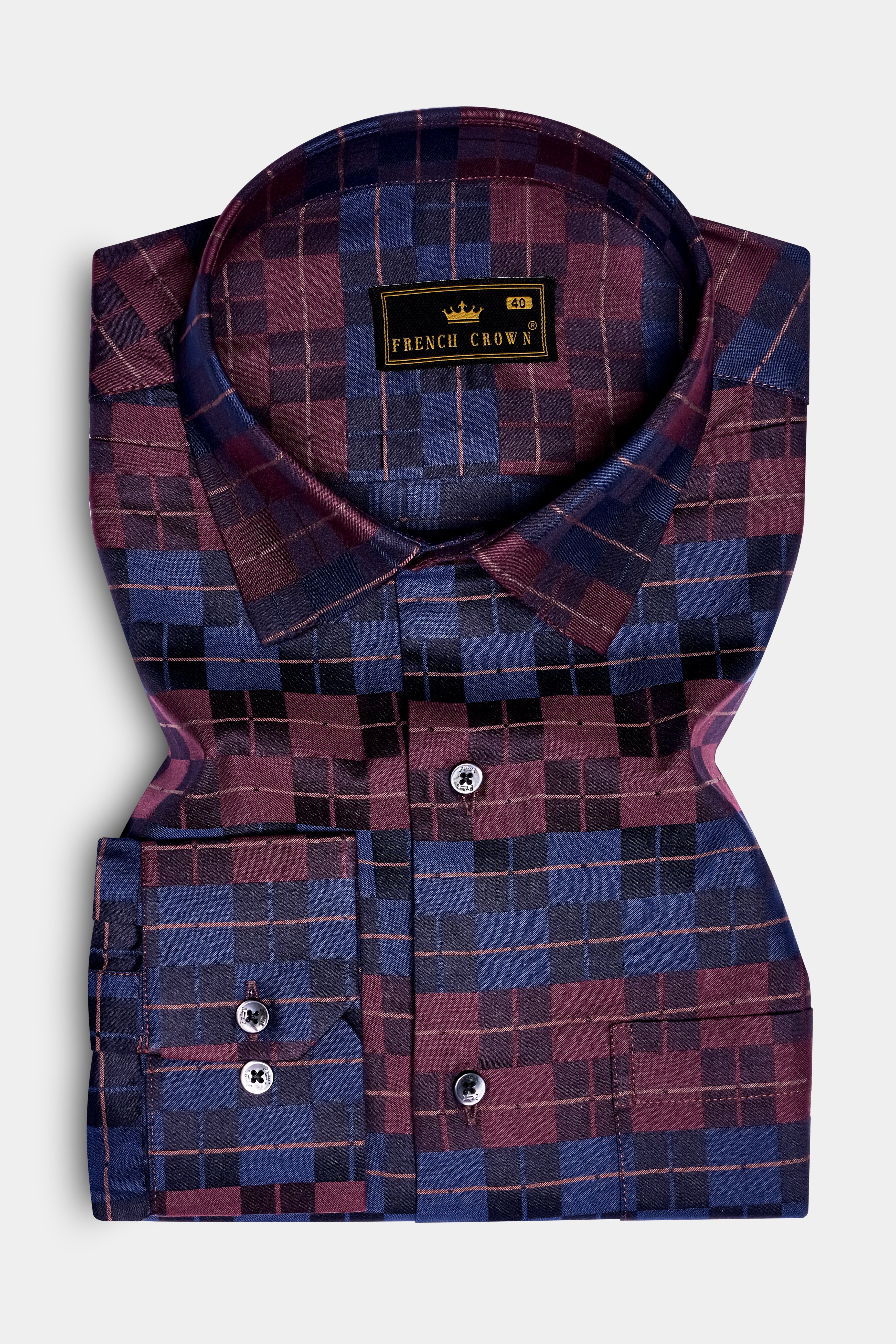 Autumn-Boysenberry Maroon And Kashmir Blue Jacquard Textured Premium Cotton Dress Shirt 13381-BLK-38, 13381-BLK-H-38, 13381-BLK-39, 13381-BLK-H-39, 13381-BLK-40, 13381-BLK-H-40, 13381-BLK-42, 13381-BLK-H-42, 13381-BLK-44, 13381-BLK-H-44, 13381-BLK-46, 13381-BLK-H-46, 13381-BLK-48, 13381-BLK-H-48, 13381-BLK-50, 13381-BLK-H-50, 13381-BLK-52, 13381-BLK-H-52