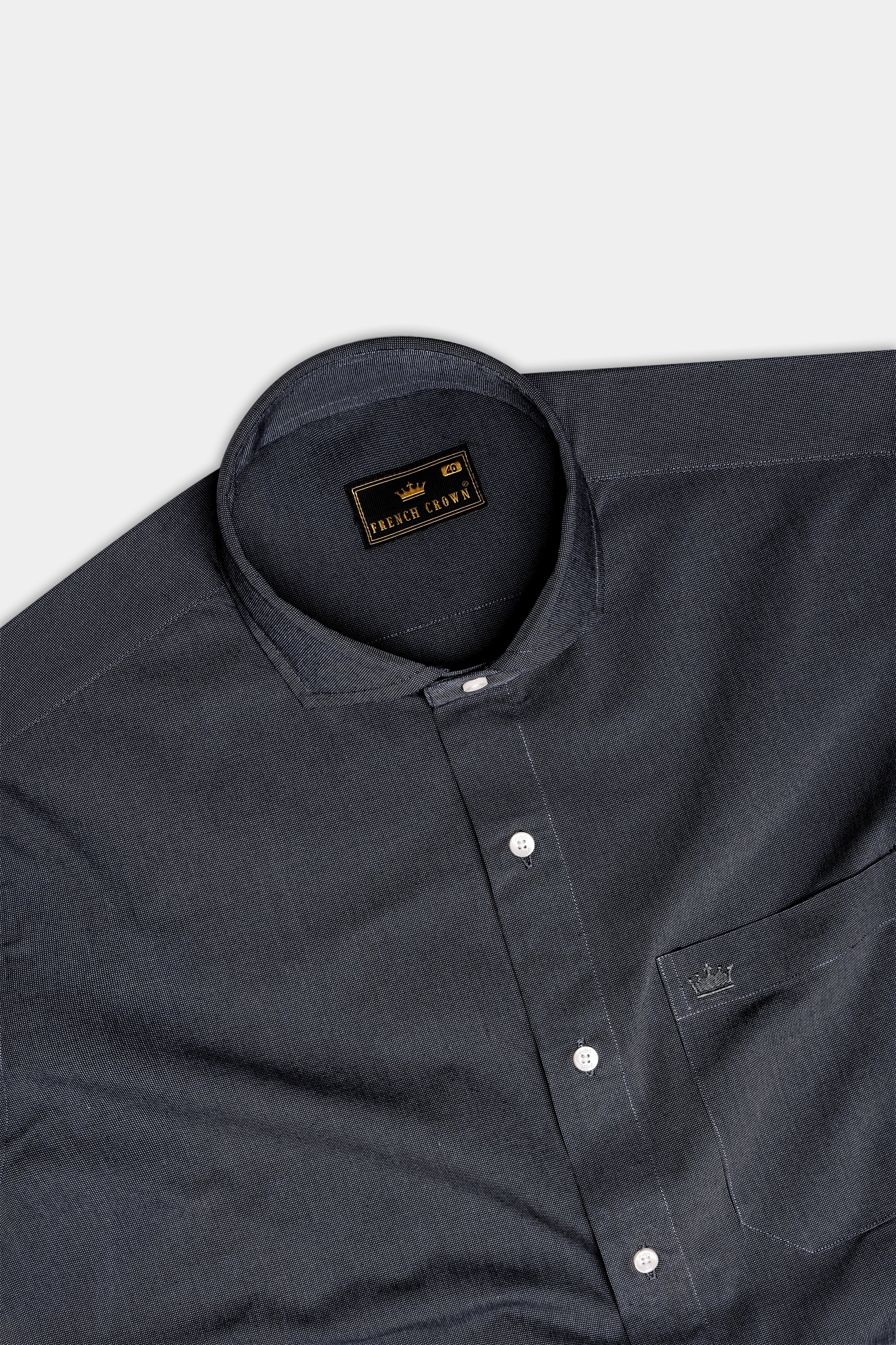 Charcoal Gray Solid Oxford Premium Cotton Dress Shirt 13395-CA-38, 13395-CA-H-38, 13395-CA-39, 13395-CA-H-39, 13395-CA-40, 13395-CA-H-40, 13395-CA-42, 13395-CA-H-42, 13395-CA-44, 13395-CA-H-44, 13395-CA-46, 13395-CA-H-46, 13395-CA-48, 13395-CA-H-48, 13395-CA-50, 13395-CA-H-50, 13395-CA-52, 13395-CA-H-52