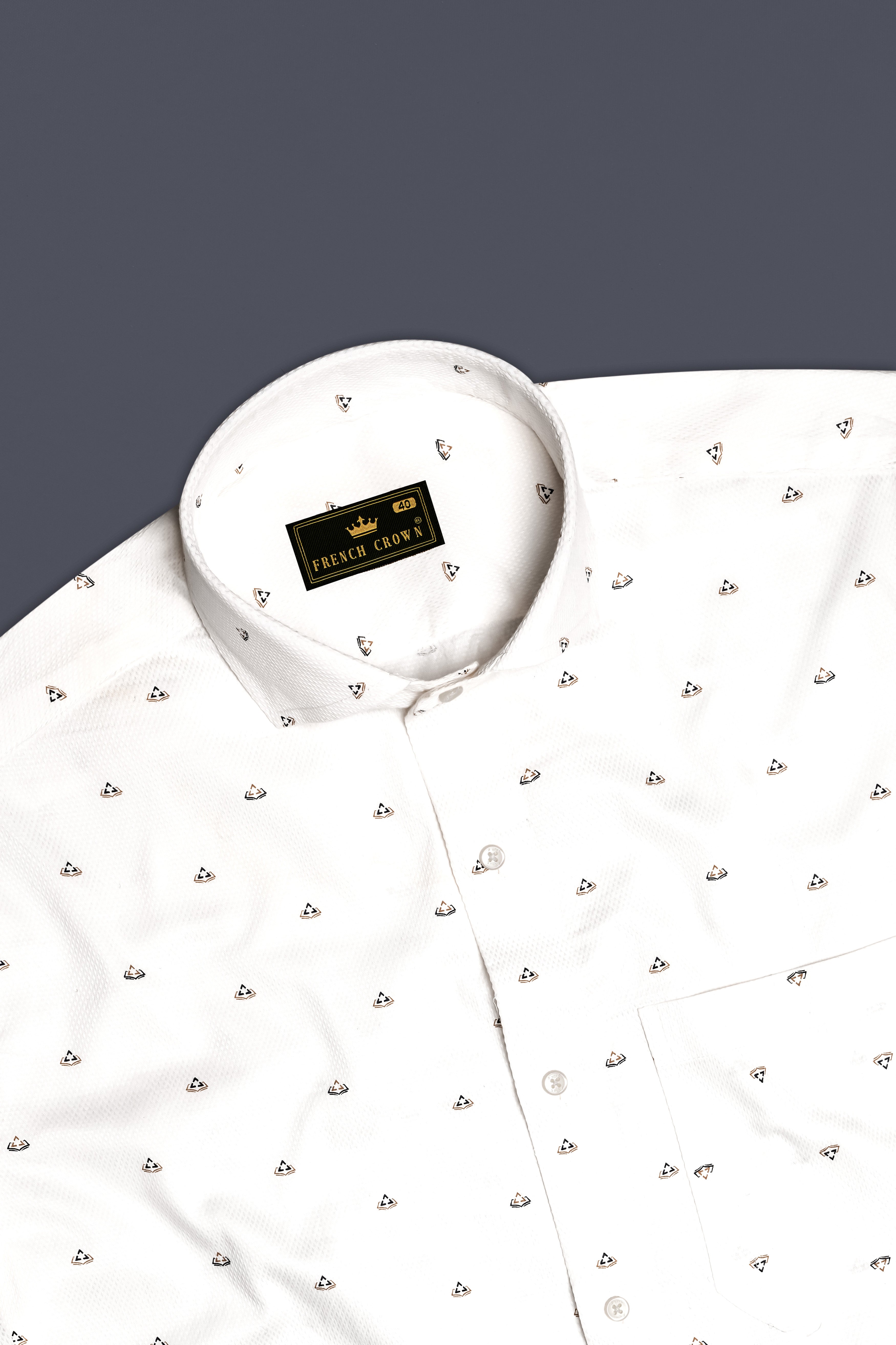 Moonlit Charm-Fantasy Off White Printed Dobby Textured Premium Giza Cotton Dress Shirt 13429-CA-38, 13429-CA-H-38, 13429-CA-39, 13429-CA-H-39, 13429-CA-40, 13429-CA-H-40, 13429-CA-42, 13429-CA-H-42, 13429-CA-44, 13429-CA-H-44, 13429-CA-46, 13429-CA-H-46, 13429-CA-48, 13429-CA-H-48, 13429-CA-50, 13429-CA-H-50, 13429-CA-52, 13429-CA-H-52