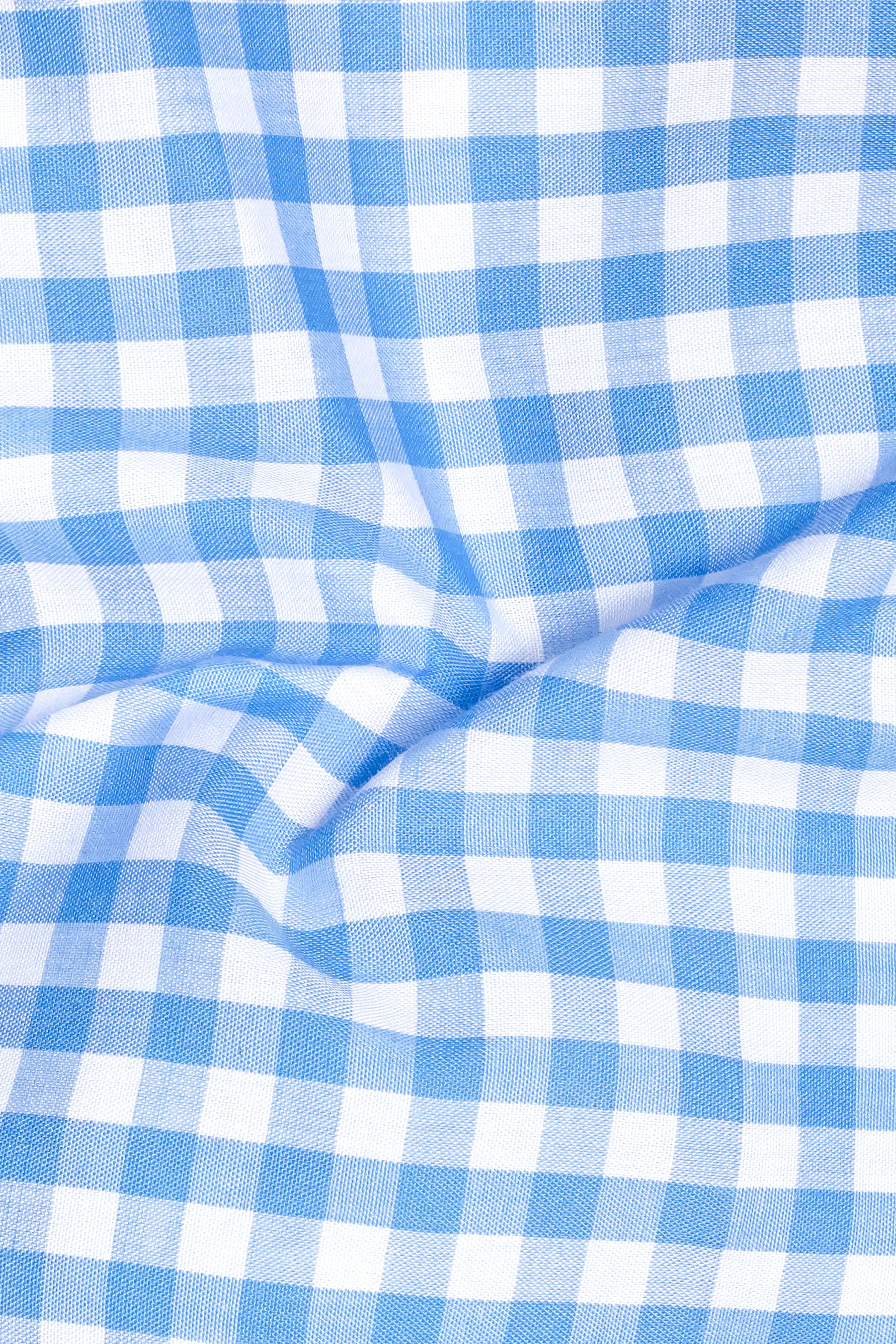 Pacific-Malibu Blue And Bright White Gingham Plaid Super Soft Premium Cotton Dress Shirt 13440-38, 13440-H-38, 13440-39, 13440-H-39, 13440-40, 13440-H-40, 13440-42, 13440-H-42, 13440-44, 13440-H-44, 13440-46, 13440-H-46, 13440-48, 13440-H-48, 13440-50, 13440-H-50, 13440-52, 13440-H-52