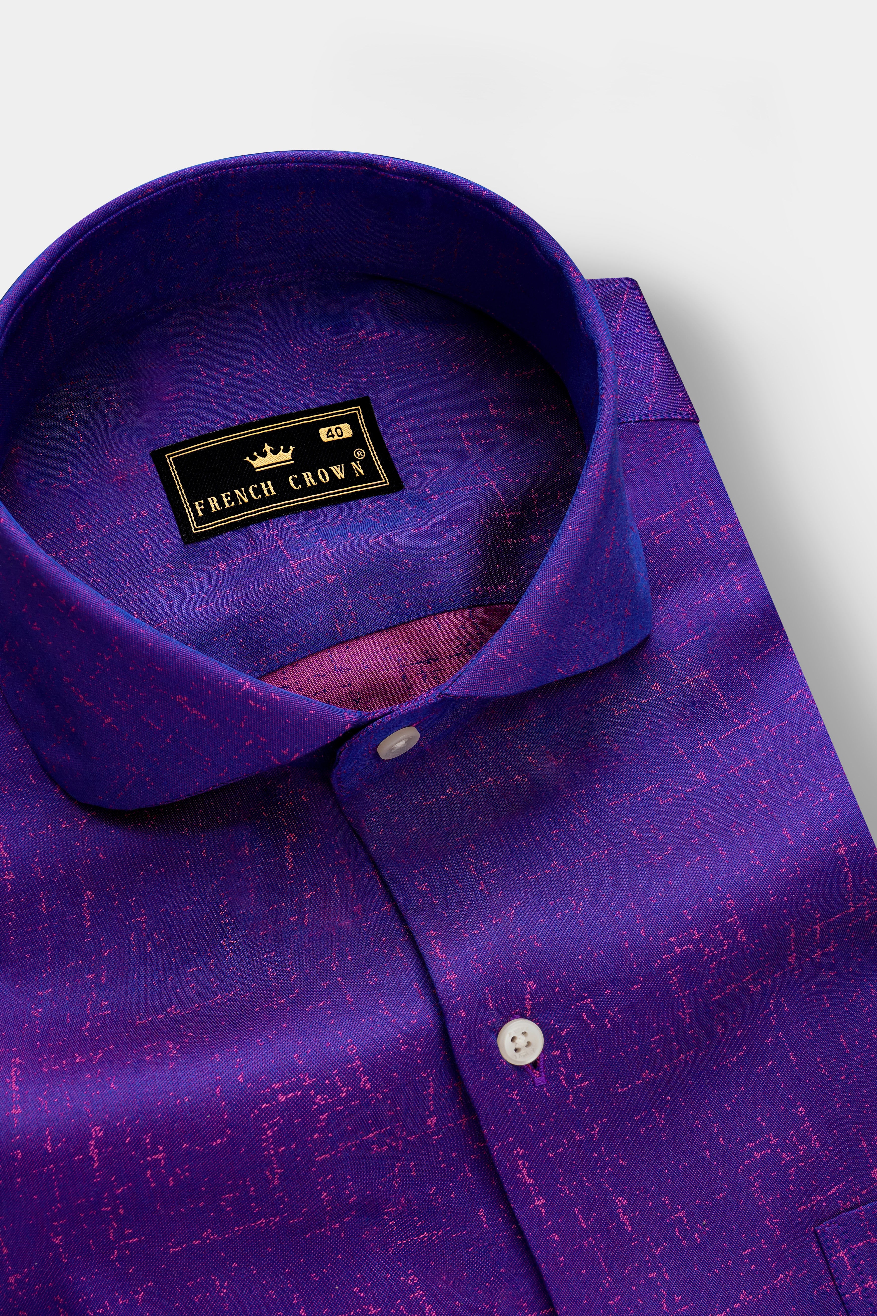 Nebula-Meteorite Purple Two Tone Jacquard Textured Premium Cotton Dress Tencel Shirt 13451-CA-38, 13451-CA-H-38, 13451-CA-39, 13451-CA-H-39, 13451-CA-40, 13451-CA-H-40, 13451-CA-42, 13451-CA-H-42, 13451-CA-44, 13451-CA-H-44, 13451-CA-46, 13451-CA-H-46, 13451-CA-48, 13451-CA-H-48, 13451-CA-50, 13451-CA-H-50, 13451-CA-52, 13451-CA-H-52