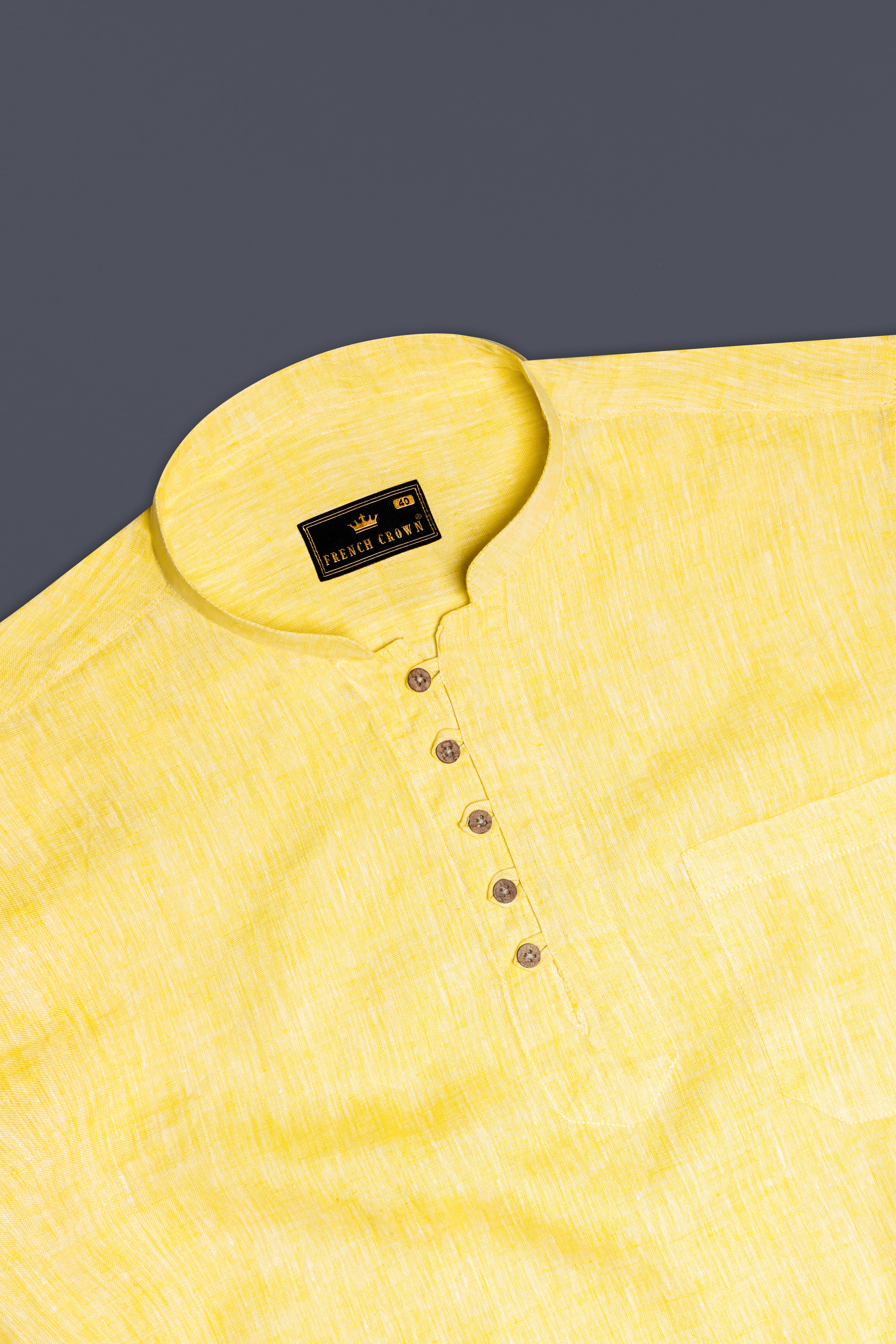 GoldenAura-Primrose Yellow Solid Premium Luxuries Linen Casual Kurta Shirt 13456-KS-38, 13456-KS-H-38, 13456-KS-39, 13456-KS-H-39, 13456-KS-40, 13456-KS-H-40, 13456-KS-42, 13456-KS-H-42, 13456-KS-44, 13456-KS-H-44, 13456-KS-46, 13456-KS-H-46, 13456-KS-48, 13456-KS-H-48, 13456-KS-50, 13456-KS-H-50, 13456-KS-52, 13456-KS-H-52
