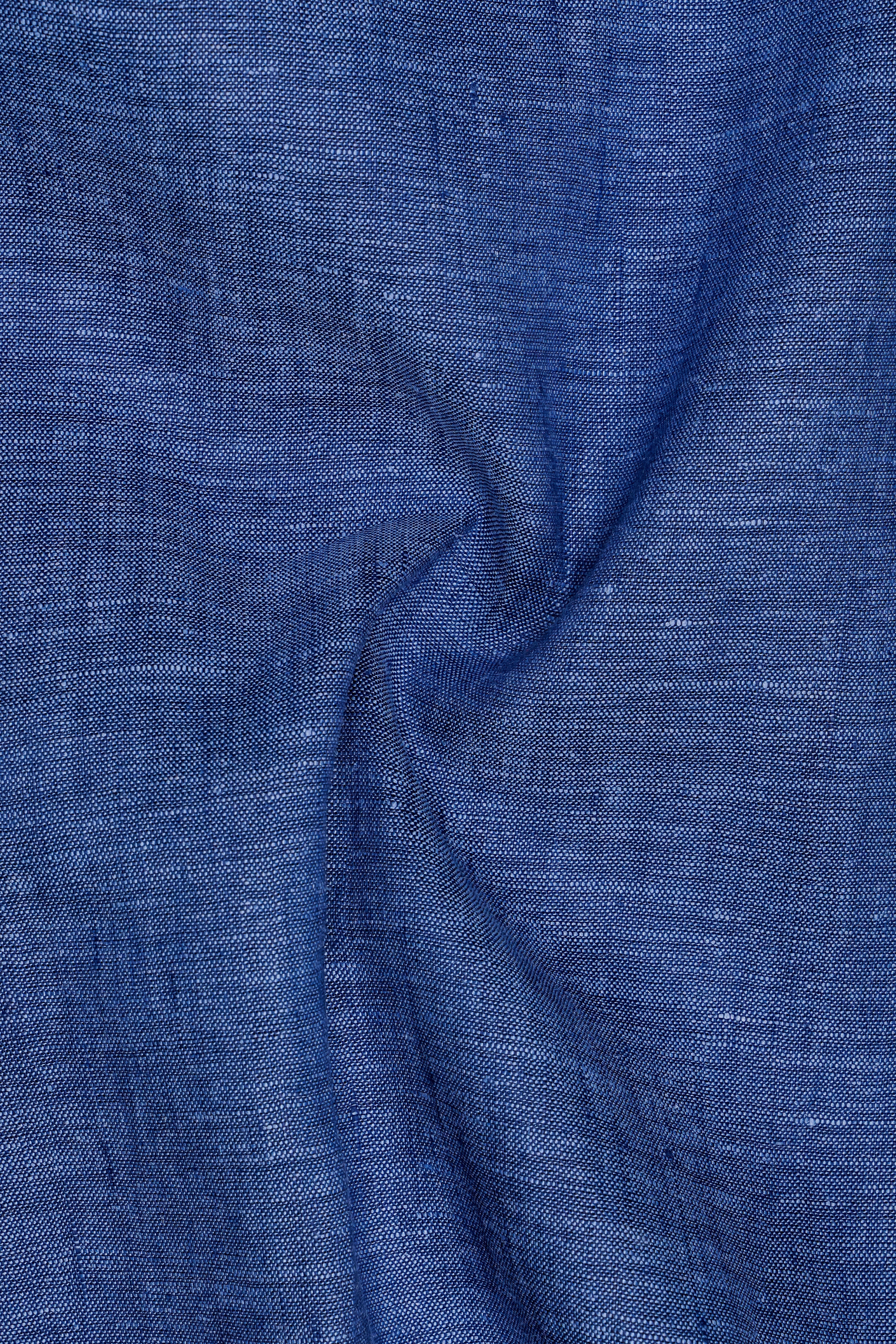 OrbitLuxe-Astronaut Blue Textured Premium Luxuries Linen Dress Shirt 13468-38, 13468-H-38, 13468-39, 13468-H-39, 13468-40, 13468-H-40, 13468-42, 13468-H-42, 13468-44, 13468-H-44, 13468-46, 13468-H-46, 13468-48, 13468-H-48, 13468-50, 13468-H-50, 13468-52, 13468-H-52