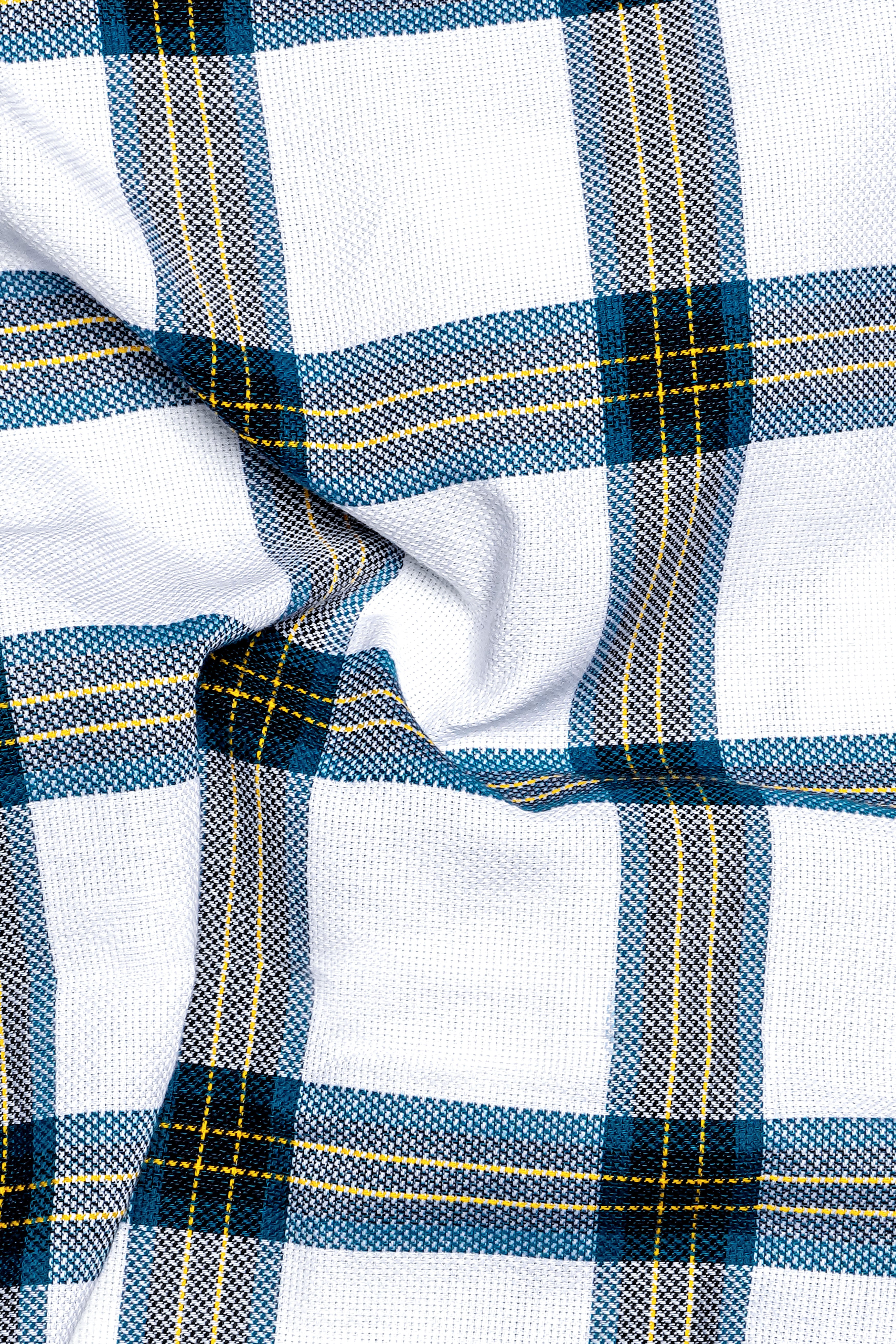 Oceanic-Blumine Blue And Bright White Plaid Dobby Textured Premium Giza Cotton Casual Shirt 13536-38, 13536-H-38, 13536-39, 13536-H-39, 13536-40, 13536-H-40, 13536-42, 13536-H-42, 13536-44, 13536-H-44, 13536-46, 13536-H-46, 13536-48, 13536-H-48, 13536-50, 13536-H-50, 13536-38-52, 13536-H-52