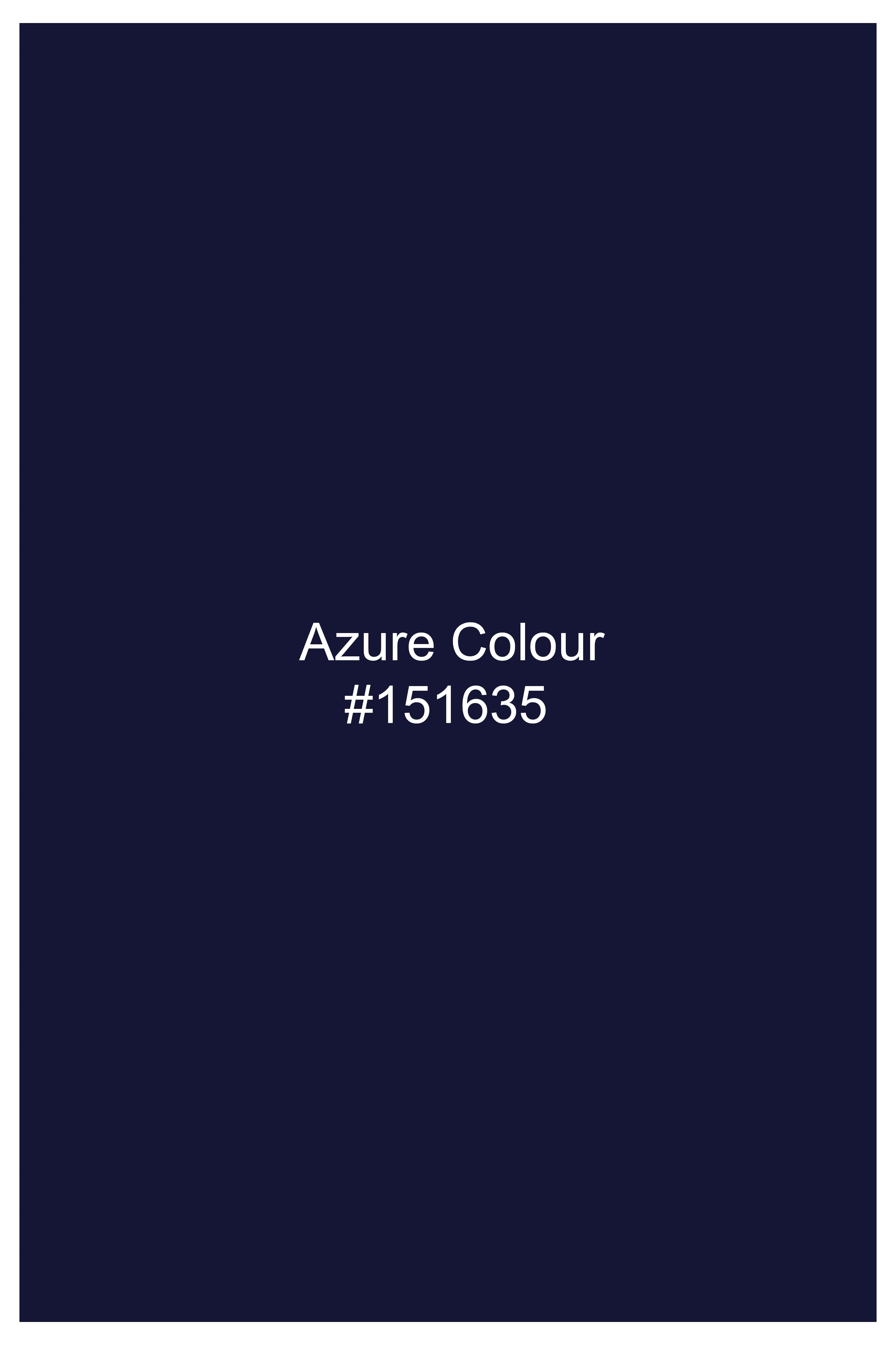 Coastal Charm-Azure Blue Solid Luxurious Linen Casual Shirt