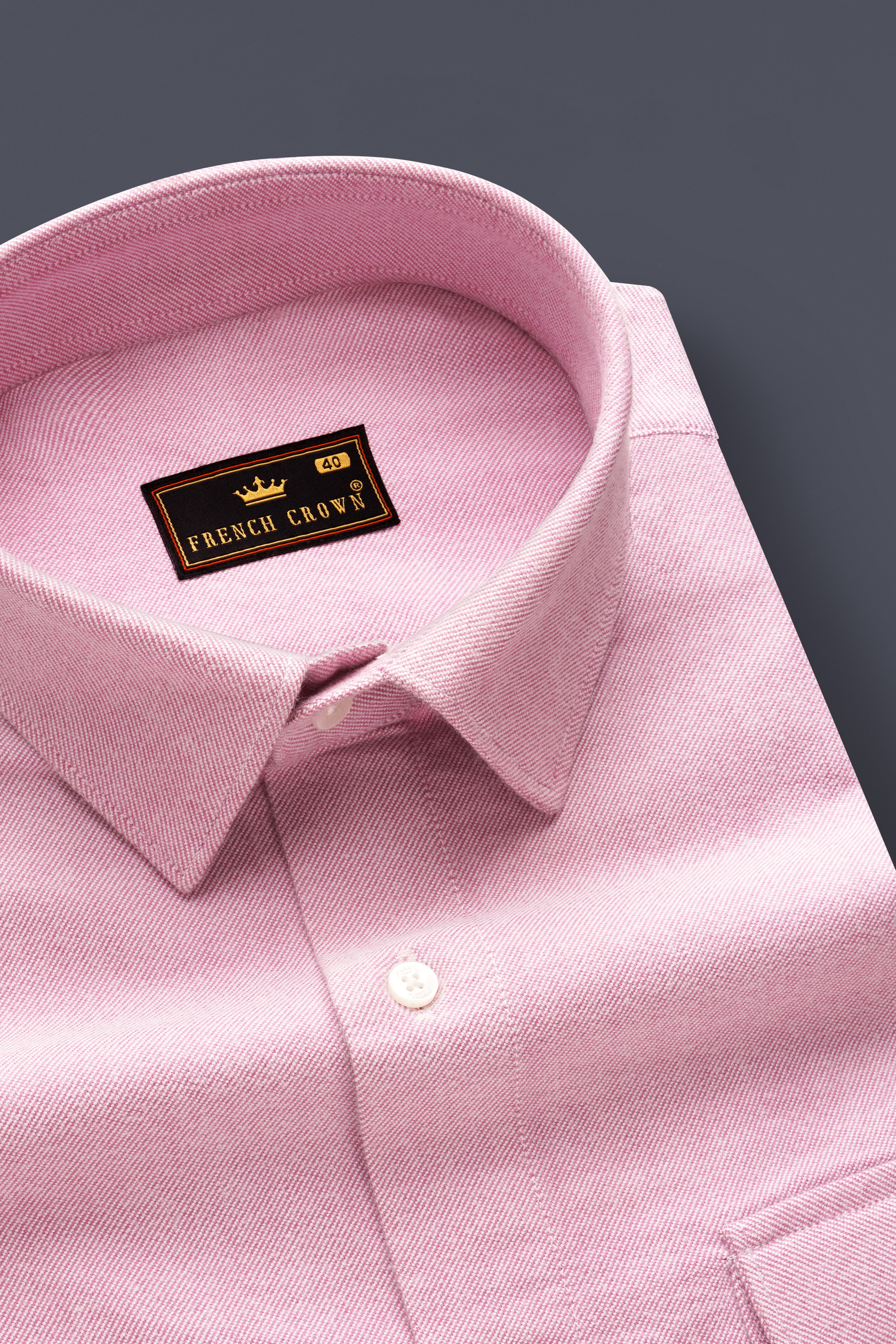 Thulian Pink Flannel Designer Shirt