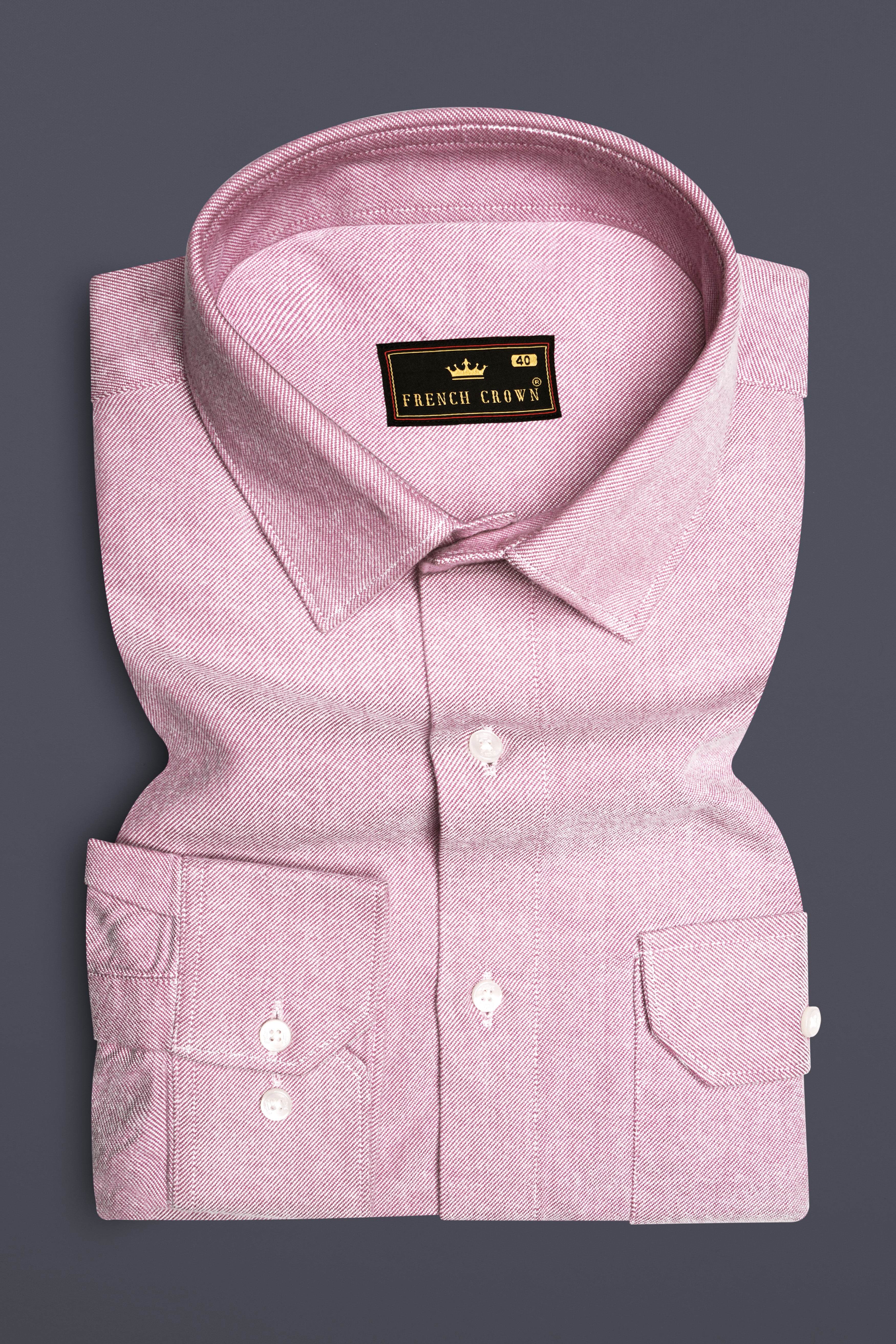 Thulian Pink Flannel Designer Shirt