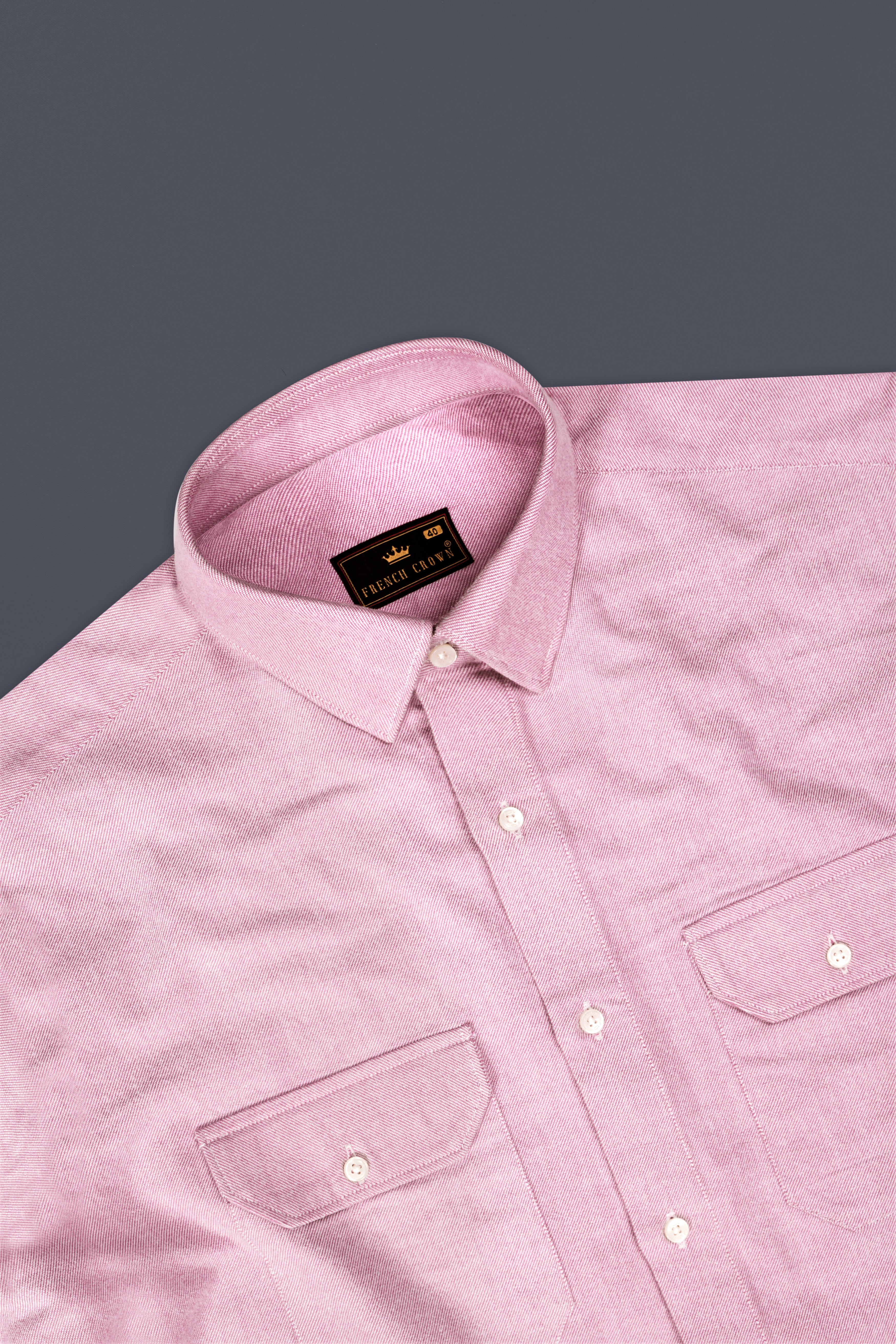 Thulian Pink Flannel Designer Shirt