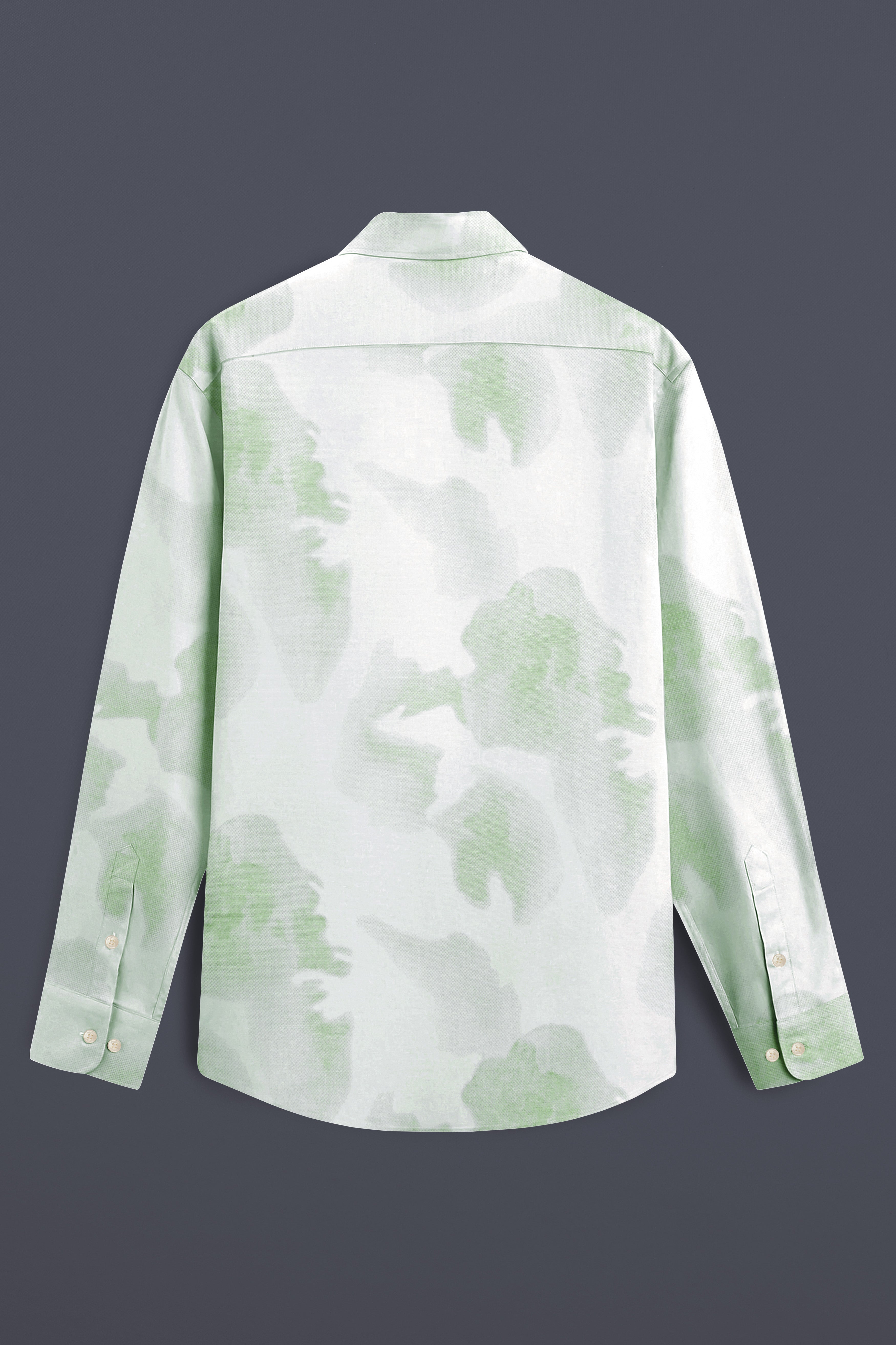 Sage Green and White Luxurious Linen Shirt