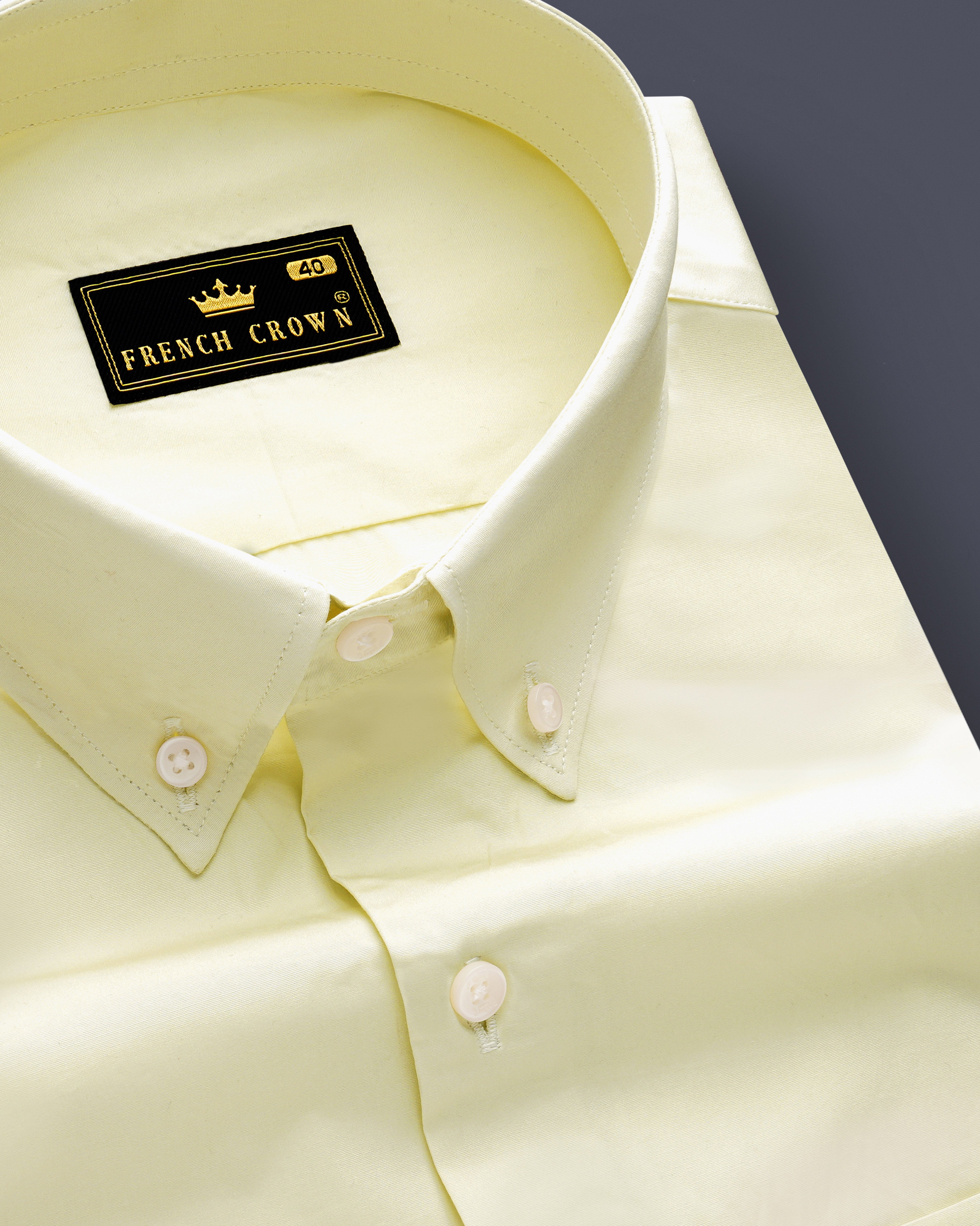 Solar Flare-Maize Yellow Solid Super Soft Premium Cotton Dress Shirt