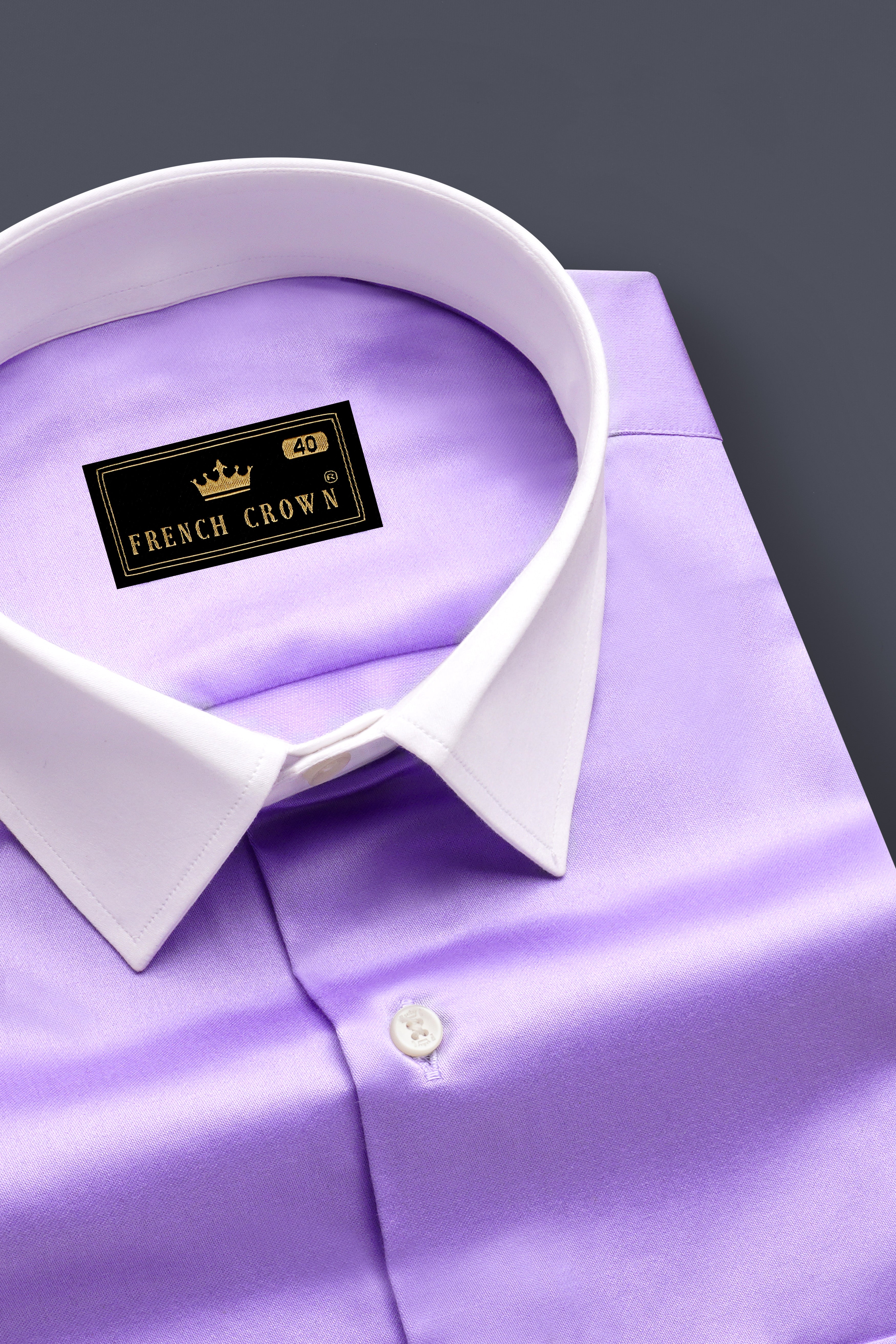 Amethyst Hue-Wisteria Purple Solid Subtle Sheen Super Soft Premium Cotton Dress Shirt