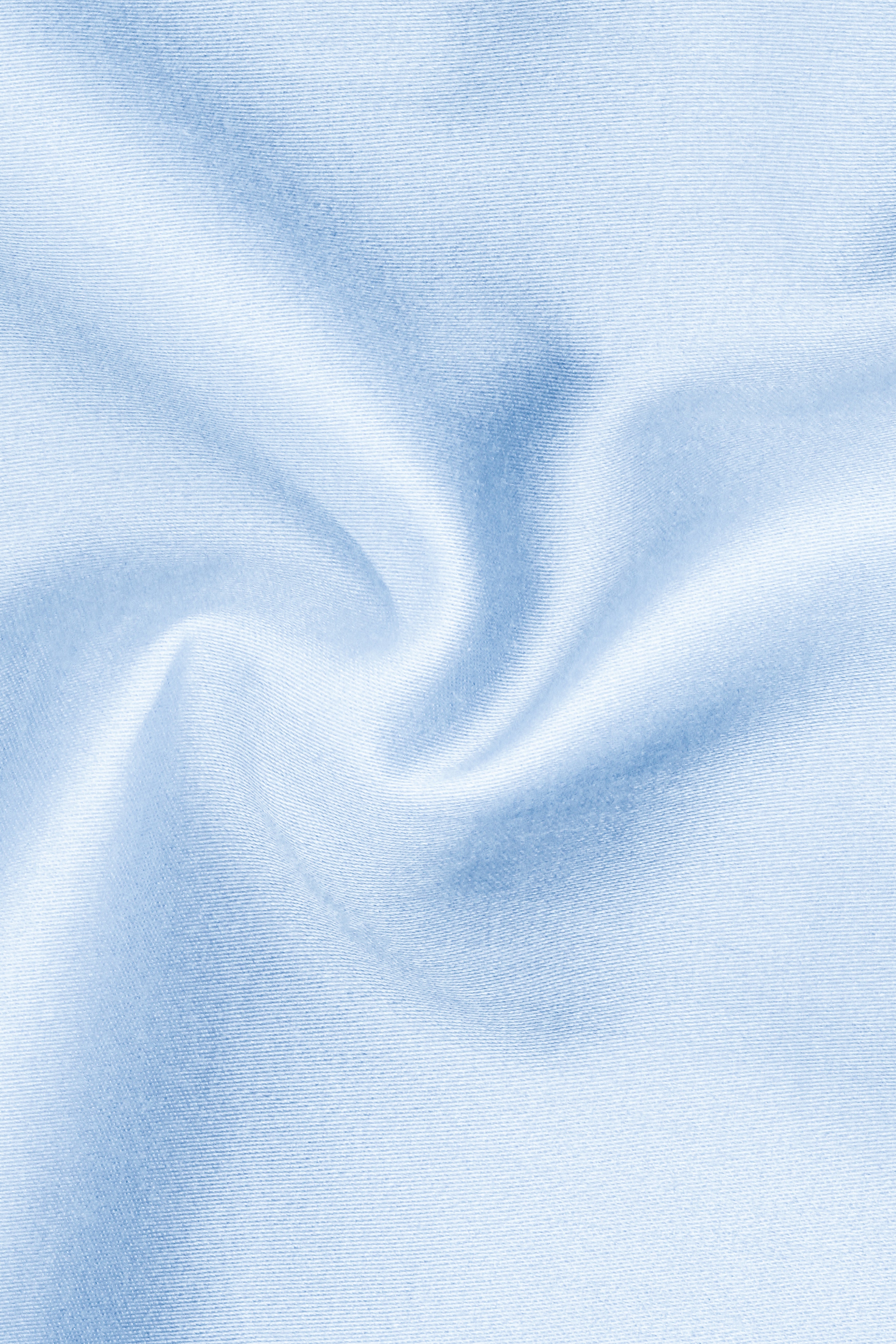 Serene Sky-Periwinkle Blue Solid Subtle Sheen Super Soft Premium Cotton Semi Formal Mandarin Collar Shirt
