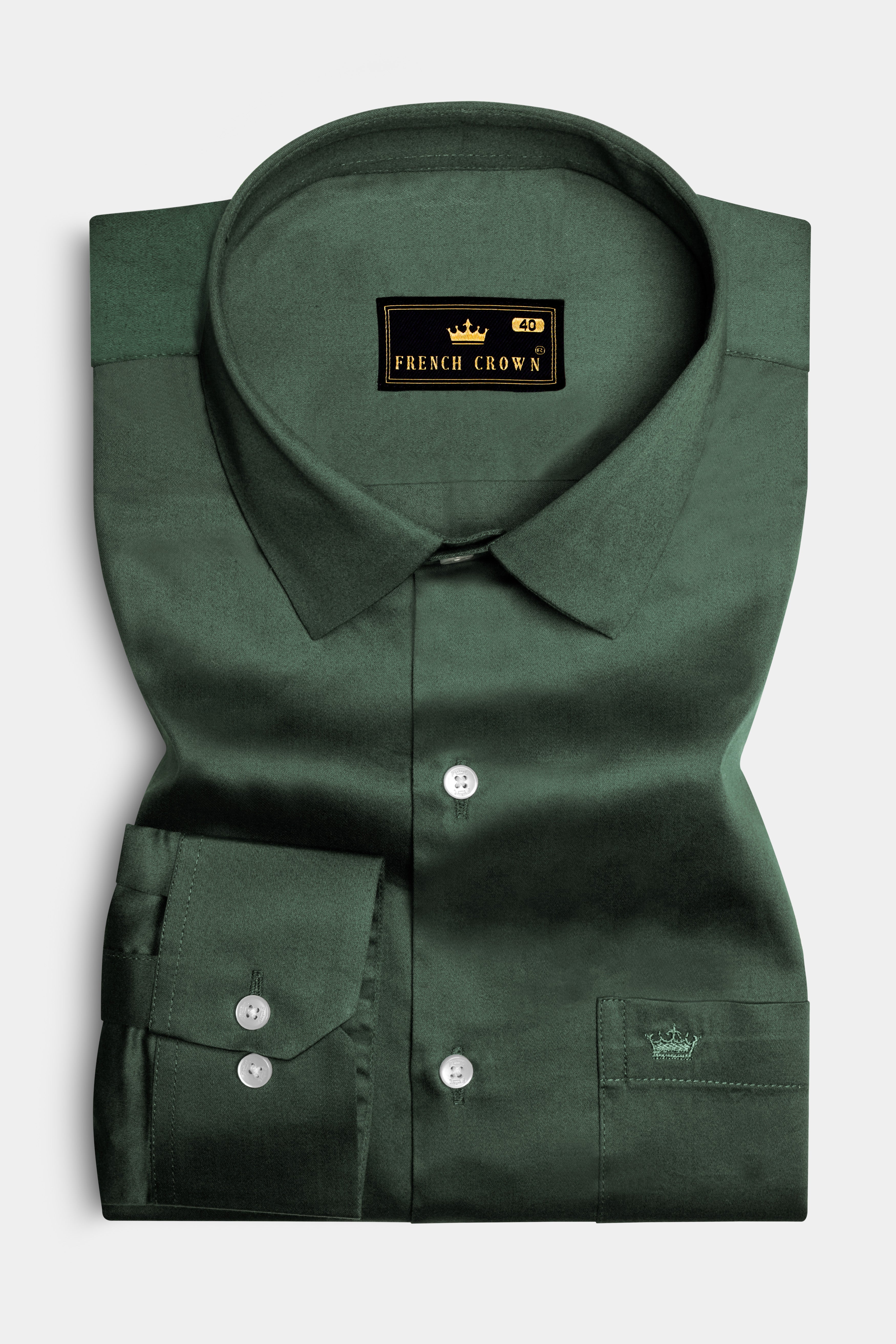 Aurora-Lunar Green Solid Subtle Sheen Super Soft Premium Cotton Dress Shirt 13597-38, 13597-H-38, 13597-39, 13597-H-39, 13597-40, 13597-H-40, 13597-42, 13597-H-42, 13597-44, 13597-H-44, 13597-46, 13597-H-46, 13597-48, 13597-H-48, 13597-50, 13597-H-50, 13597-52, 13597-H-52