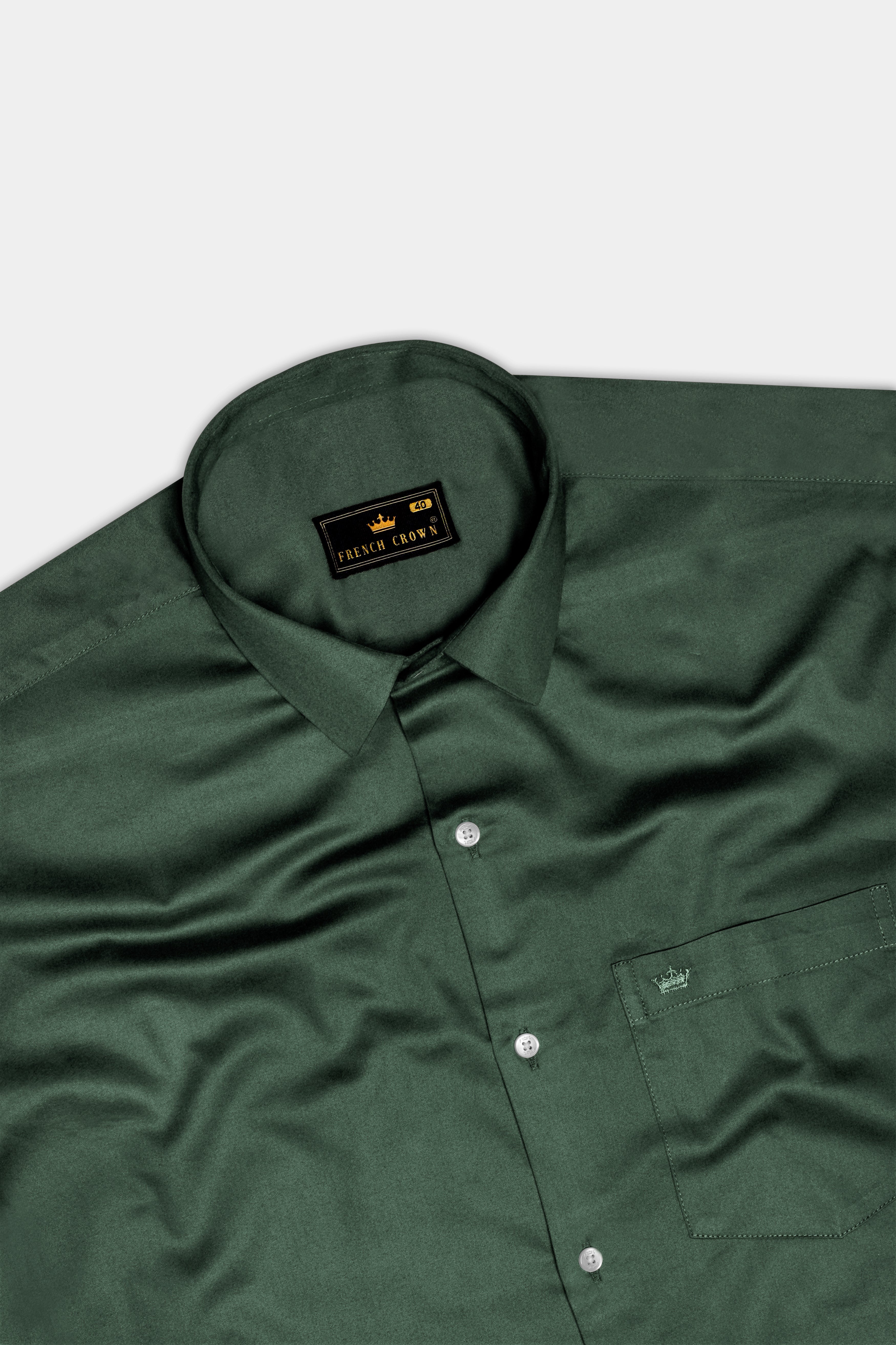 Aurora-Lunar Green Solid Subtle Sheen Super Soft Premium Cotton Dress Shirt 13597-38, 13597-H-38, 13597-39, 13597-H-39, 13597-40, 13597-H-40, 13597-42, 13597-H-42, 13597-44, 13597-H-44, 13597-46, 13597-H-46, 13597-48, 13597-H-48, 13597-50, 13597-H-50, 13597-52, 13597-H-52